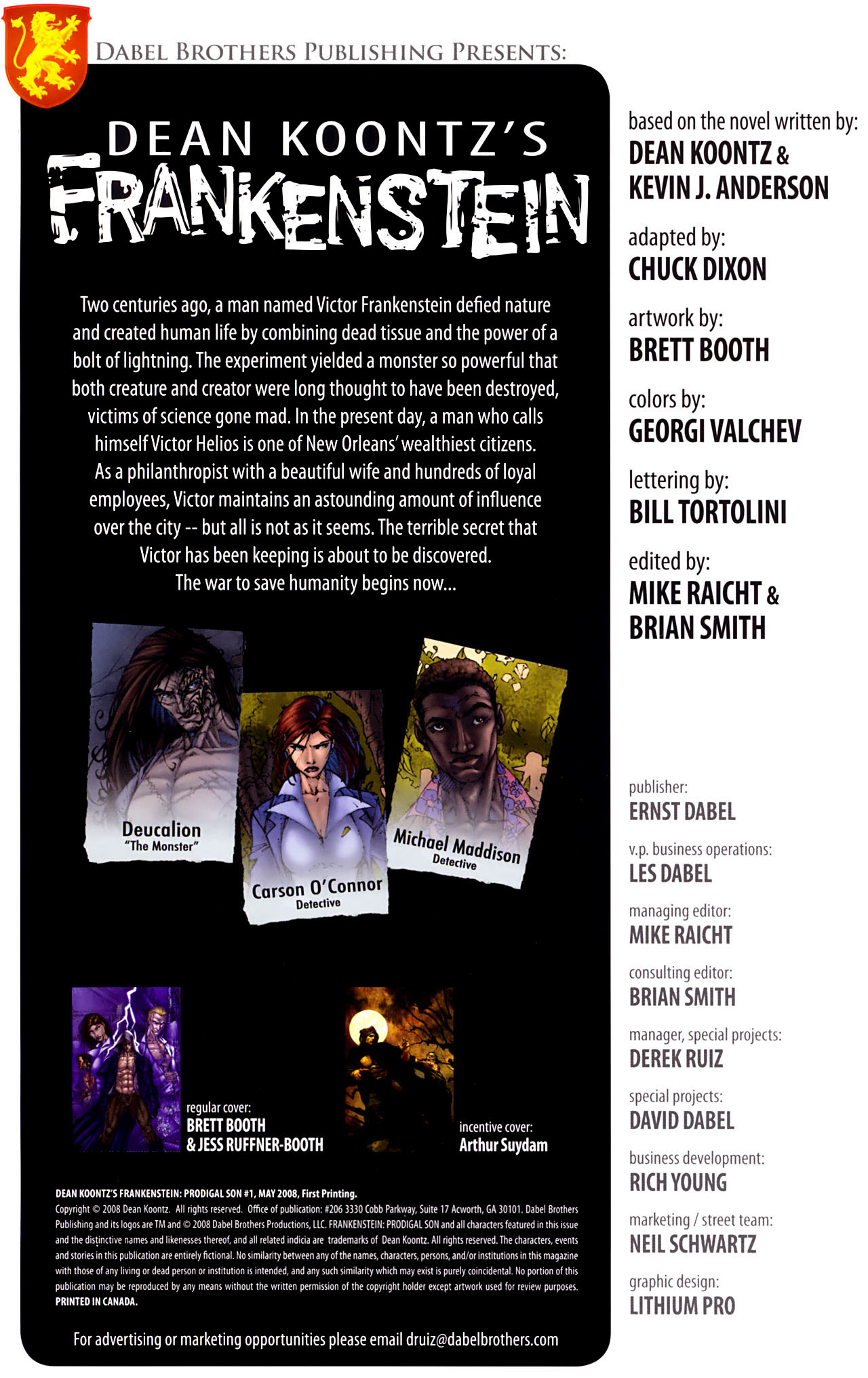 Read online Dean Koontz's Frankenstein: Prodigal Son (2008) comic -  Issue #1 - 2