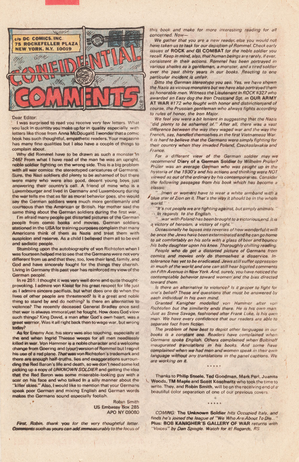 Read online Unknown Soldier (1977) comic -  Issue #258 - 24