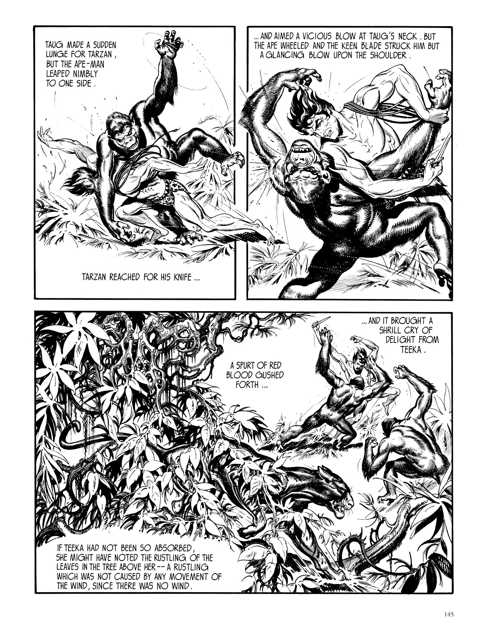 Read online Edgar Rice Burroughs' Tarzan: Burne Hogarth's Lord of the Jungle comic -  Issue # TPB - 144