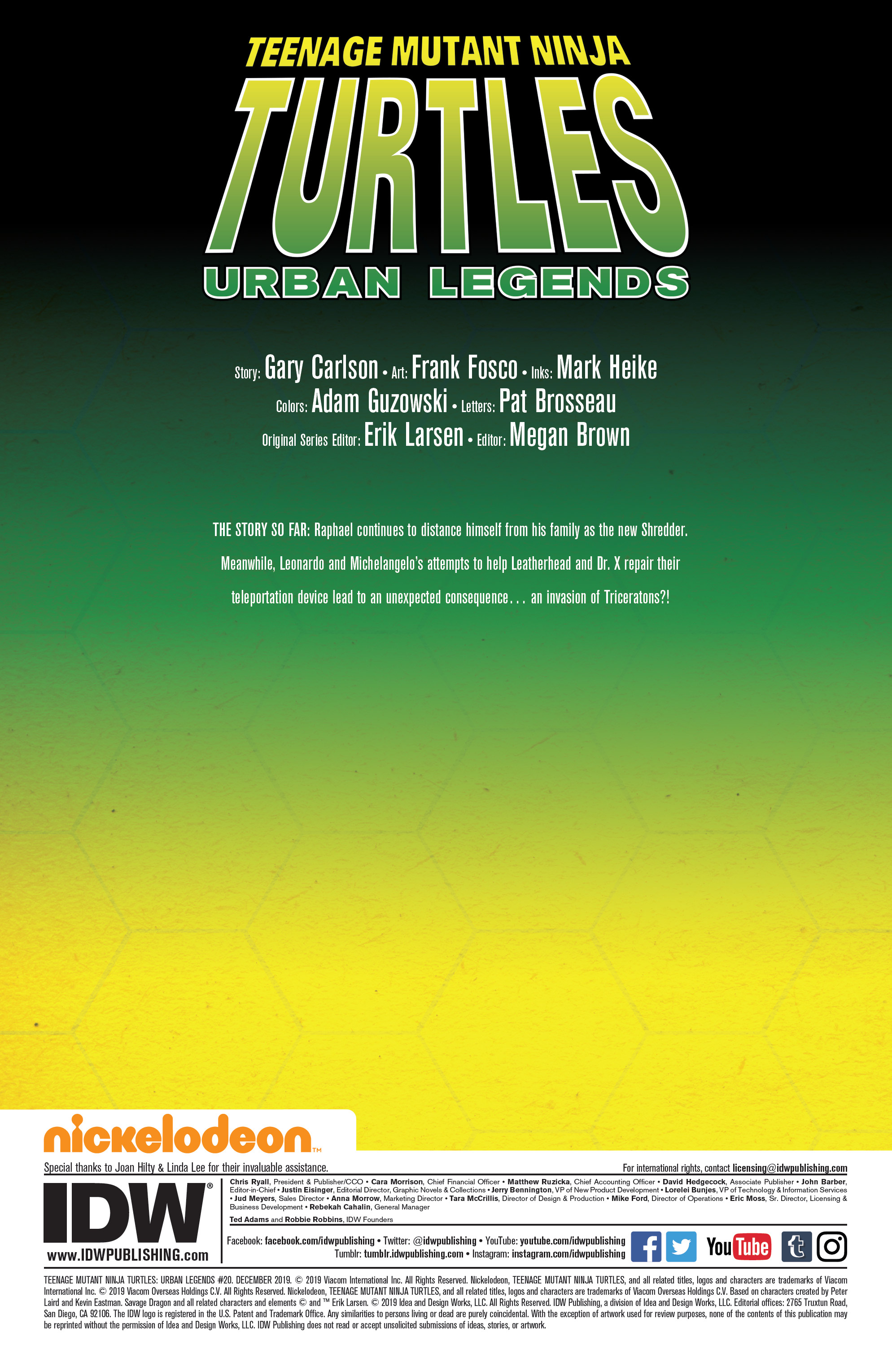 Read online Teenage Mutant Ninja Turtles: Urban Legends comic -  Issue #20 - 2