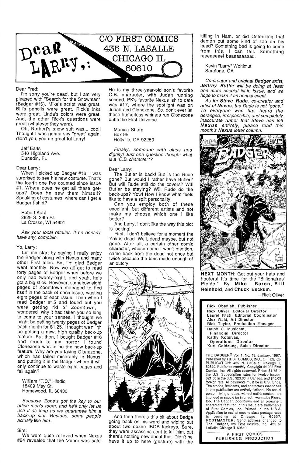 Read online The Badger comic -  Issue #19 - 2