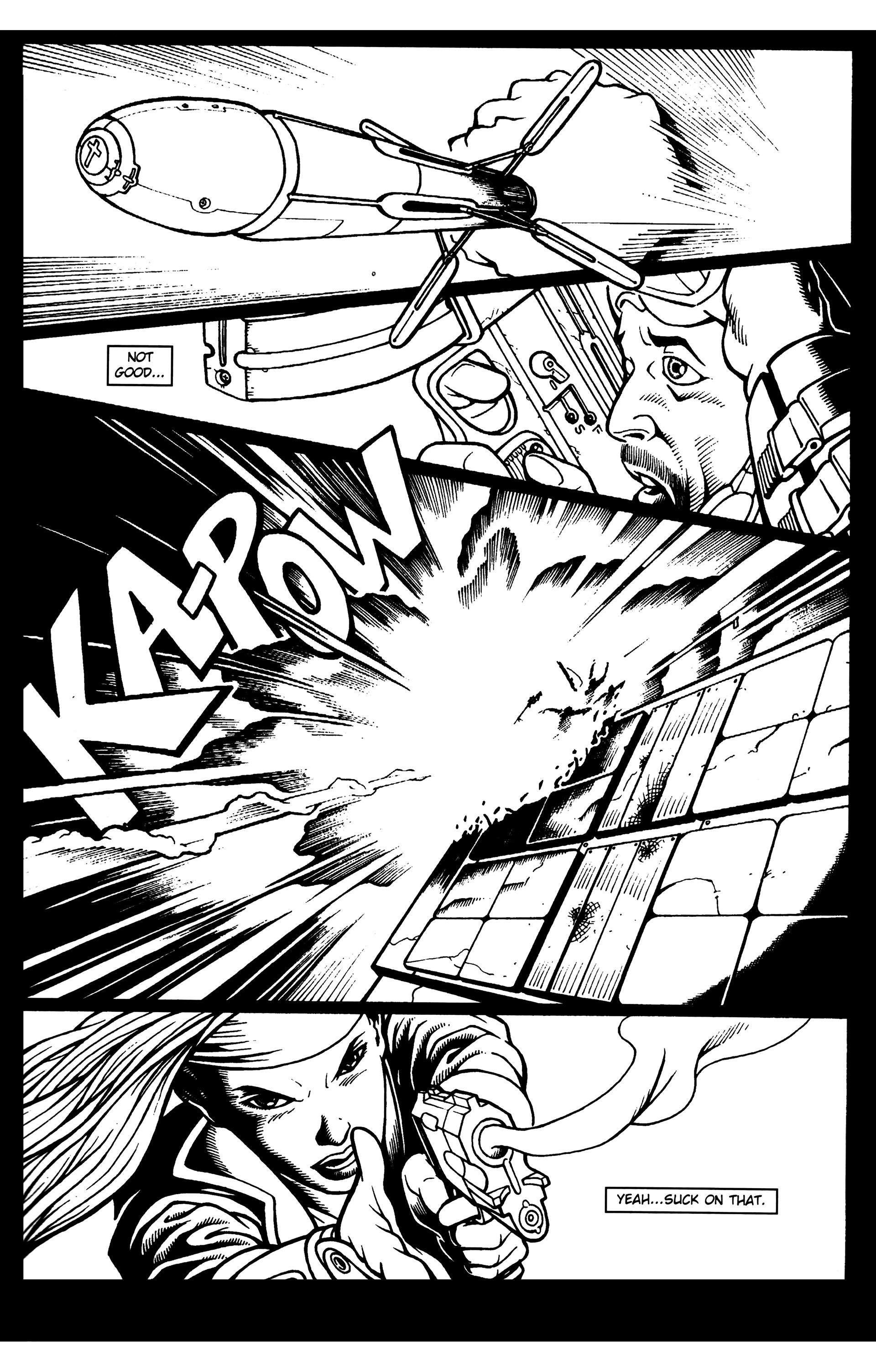 Read online Warrior Nun: Black & White comic -  Issue #18 - 14