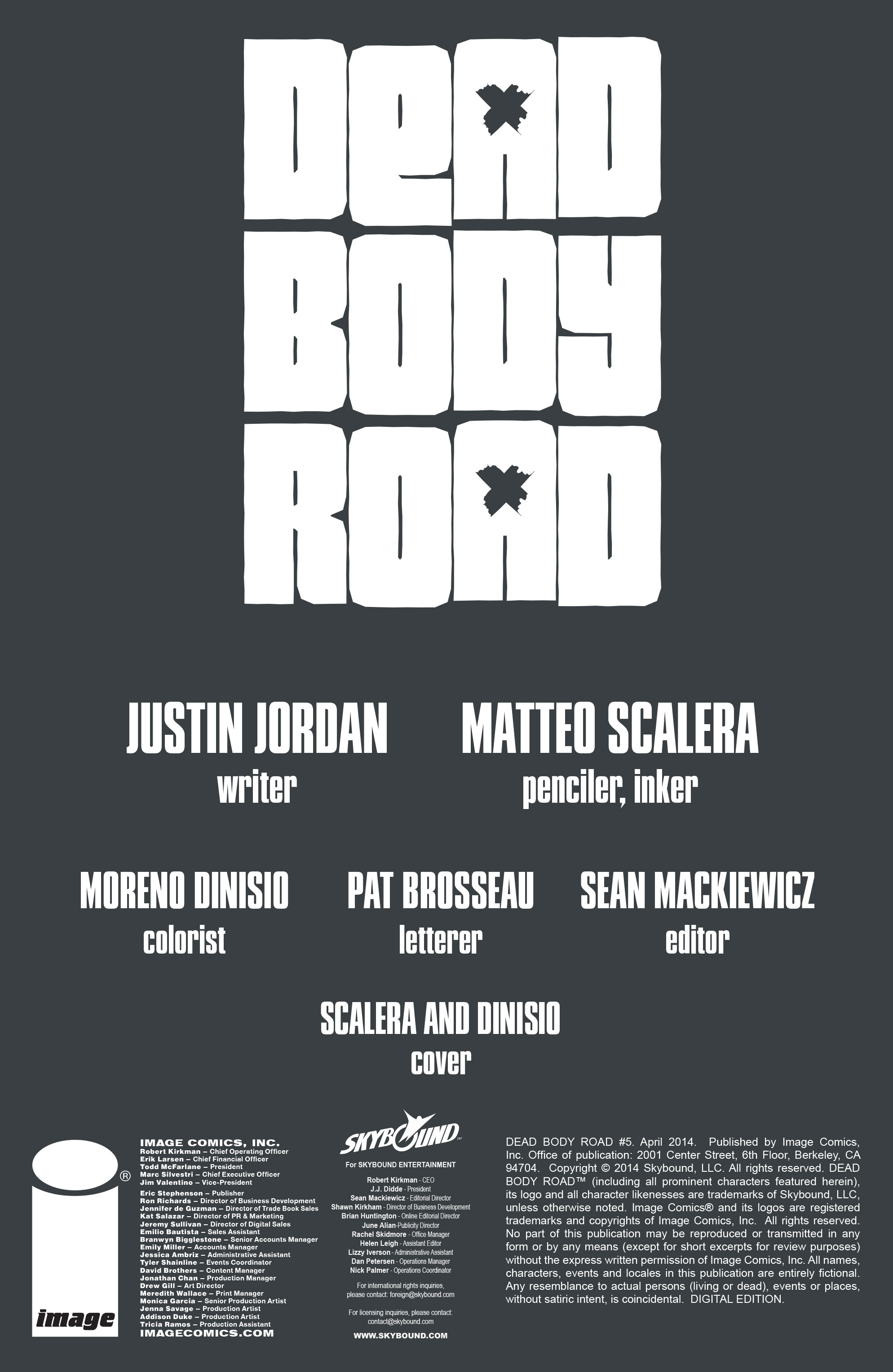 Read online Dead Body Road comic -  Issue #5 - 2