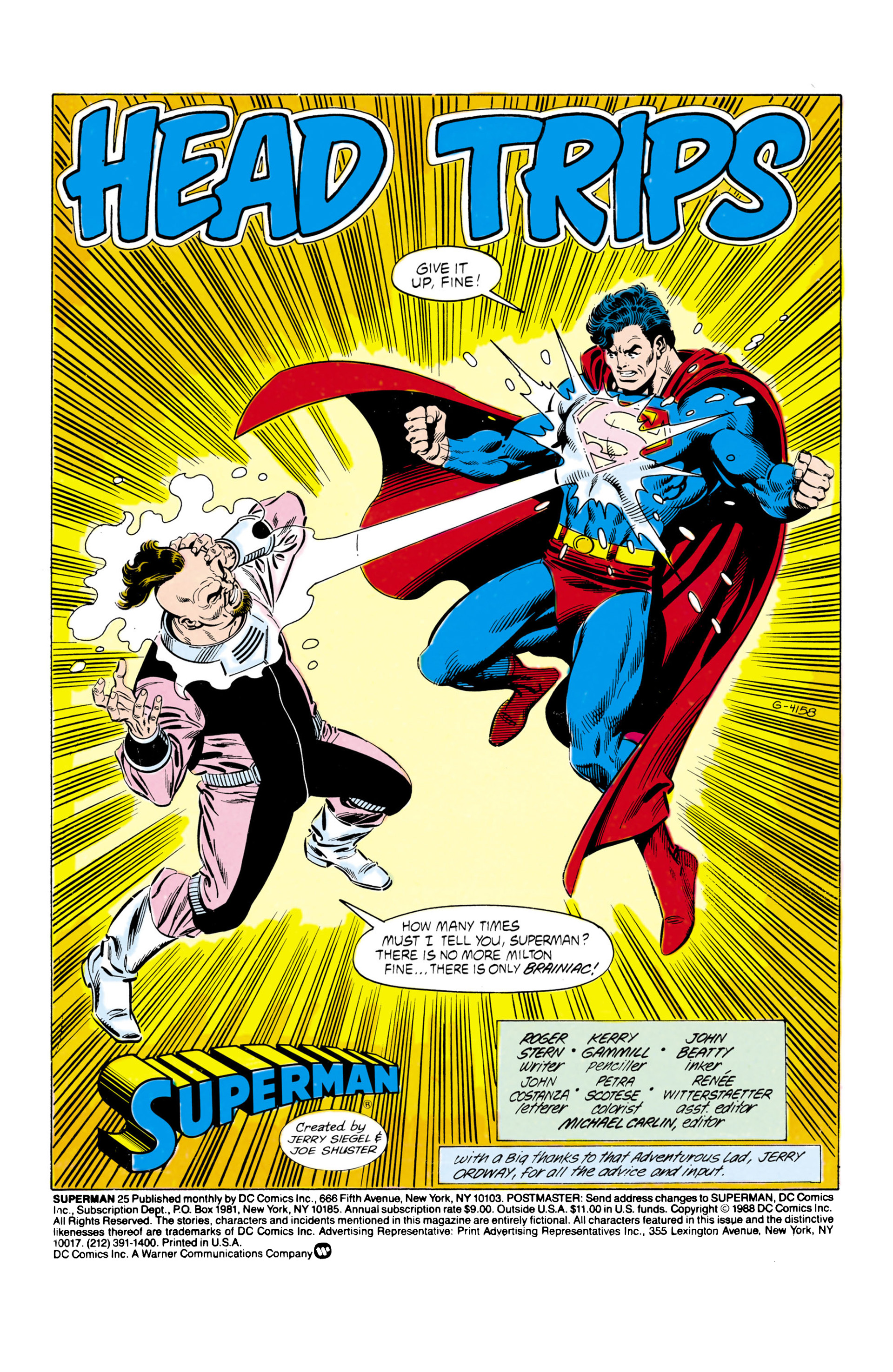 Read online Superman (1987) comic -  Issue #25 - 2