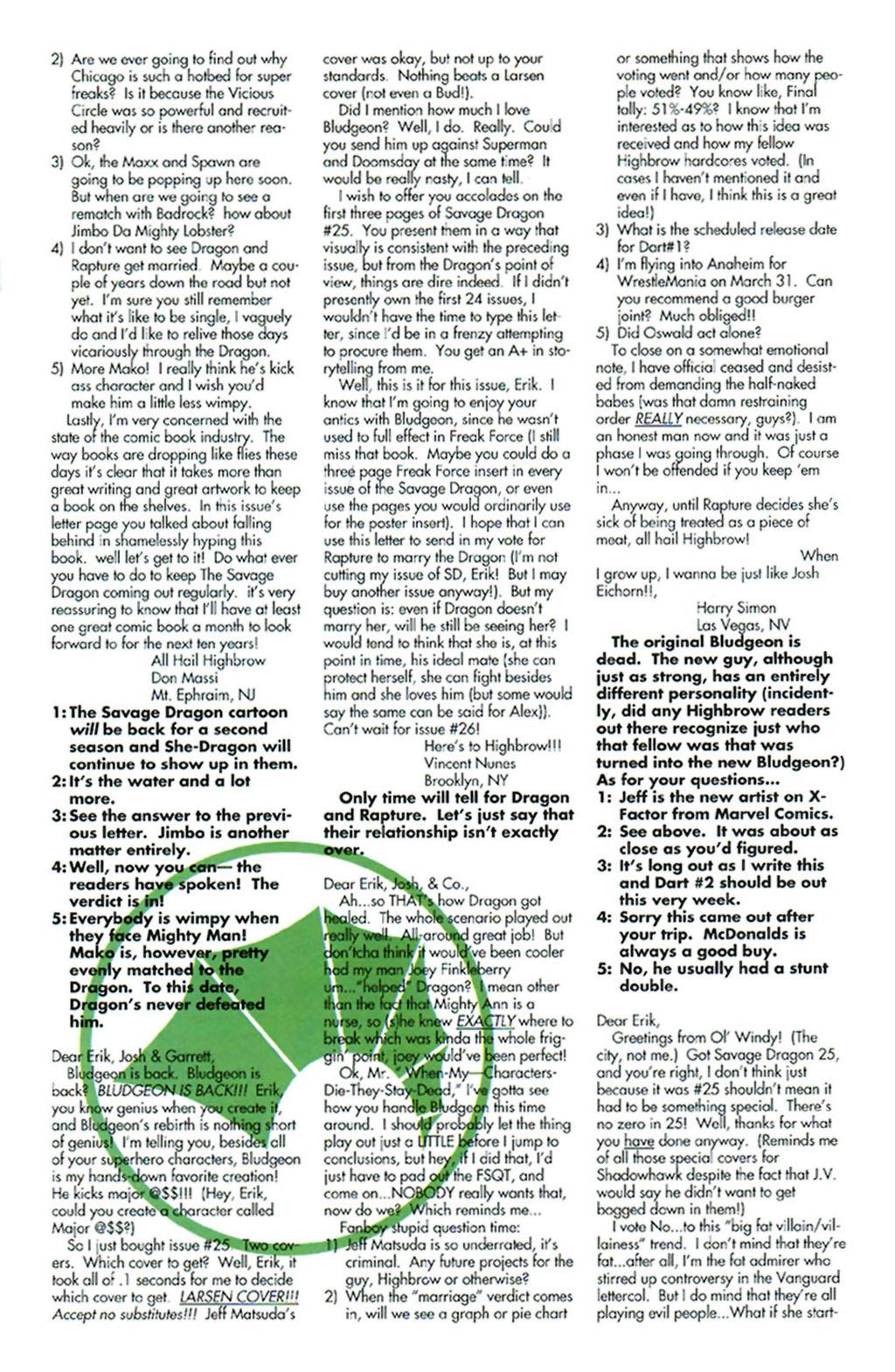 Read online The Savage Dragon (1993) comic -  Issue #27 - 27