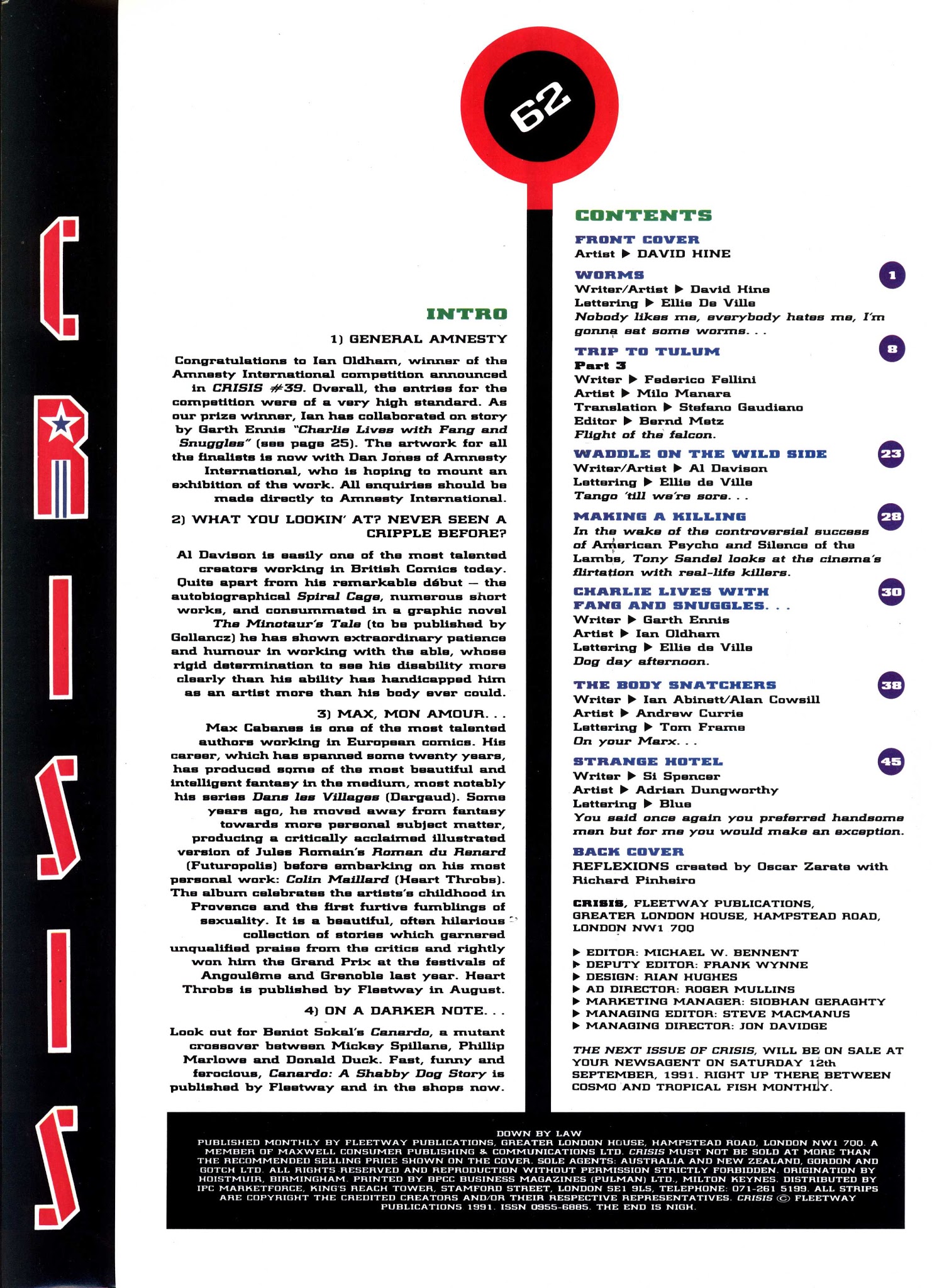 Read online Crisis comic -  Issue #62 - 2