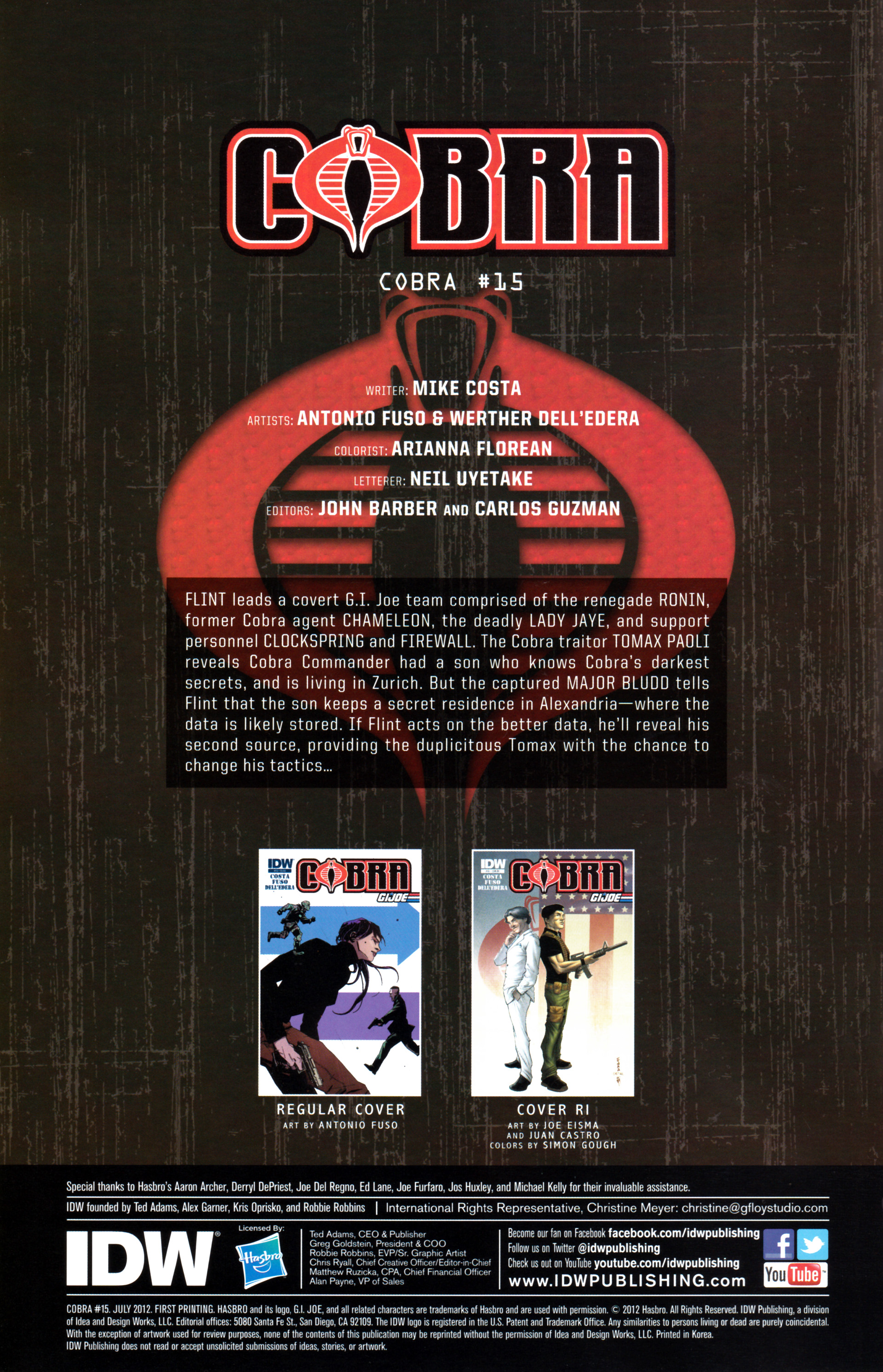 Read online G.I. Joe Cobra (2011) comic -  Issue #15 - 2