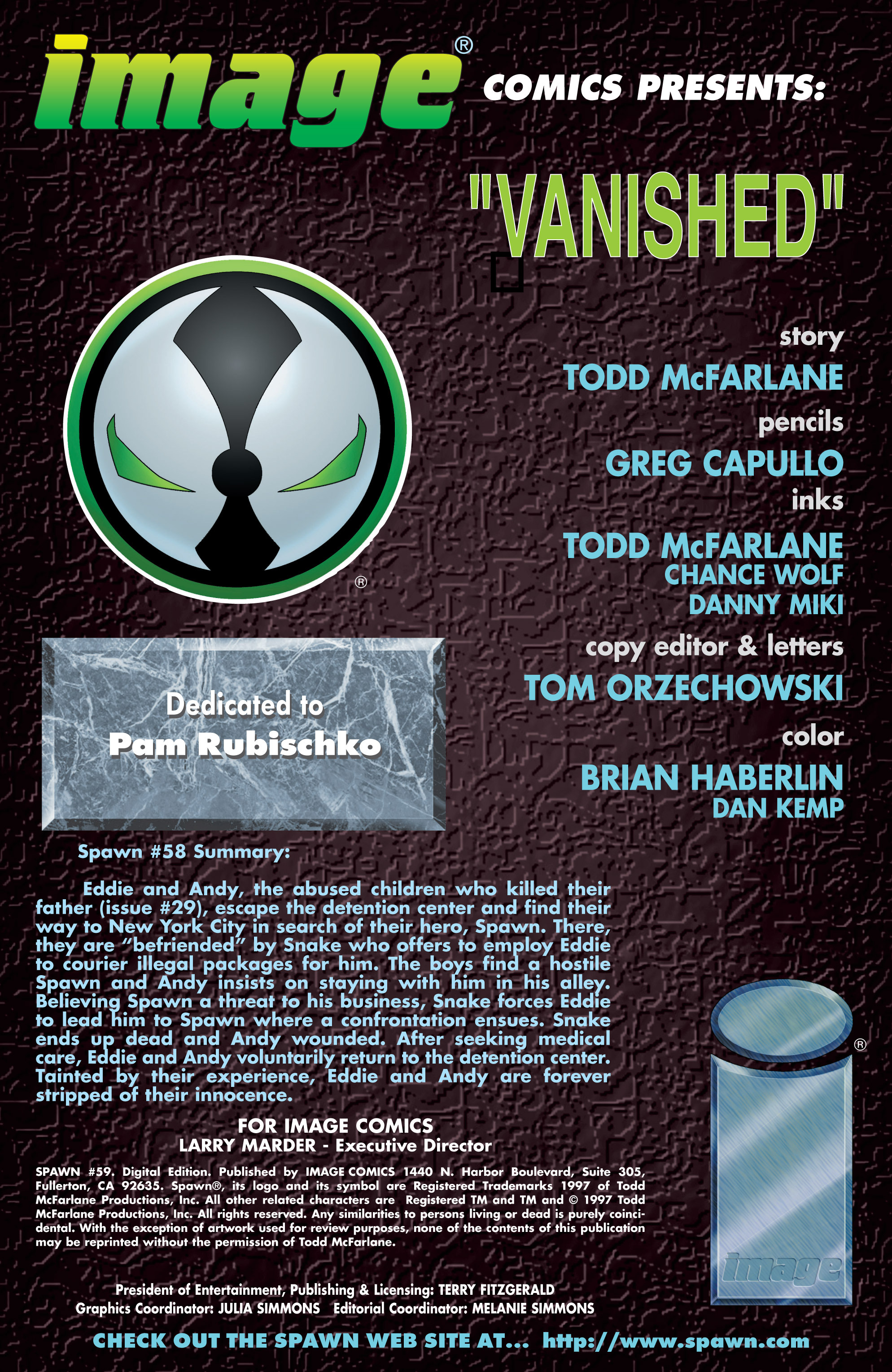 Read online Spawn comic -  Issue #59 - 2