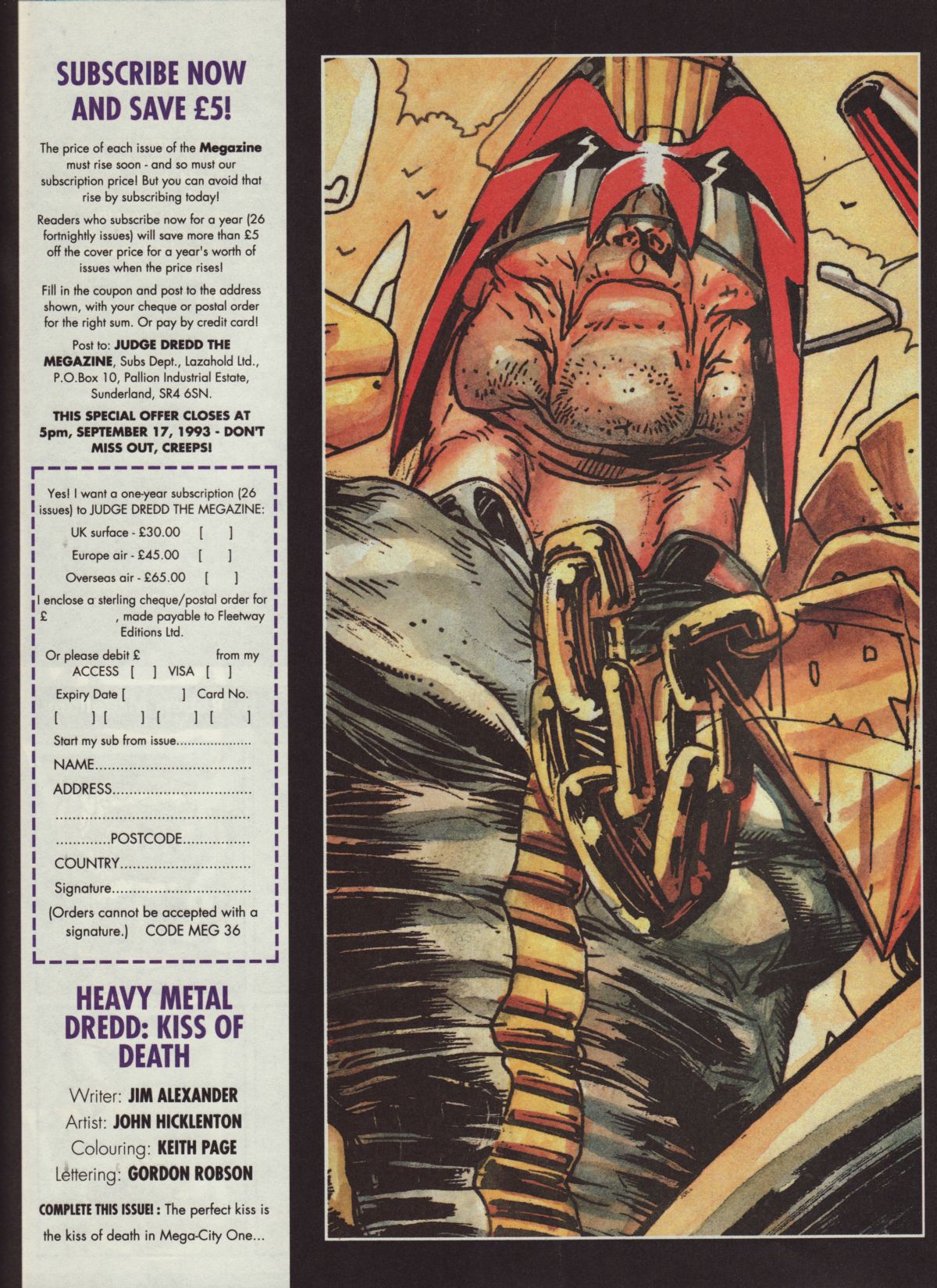 Read online Judge Dredd: The Megazine (vol. 2) comic -  Issue #36 - 36