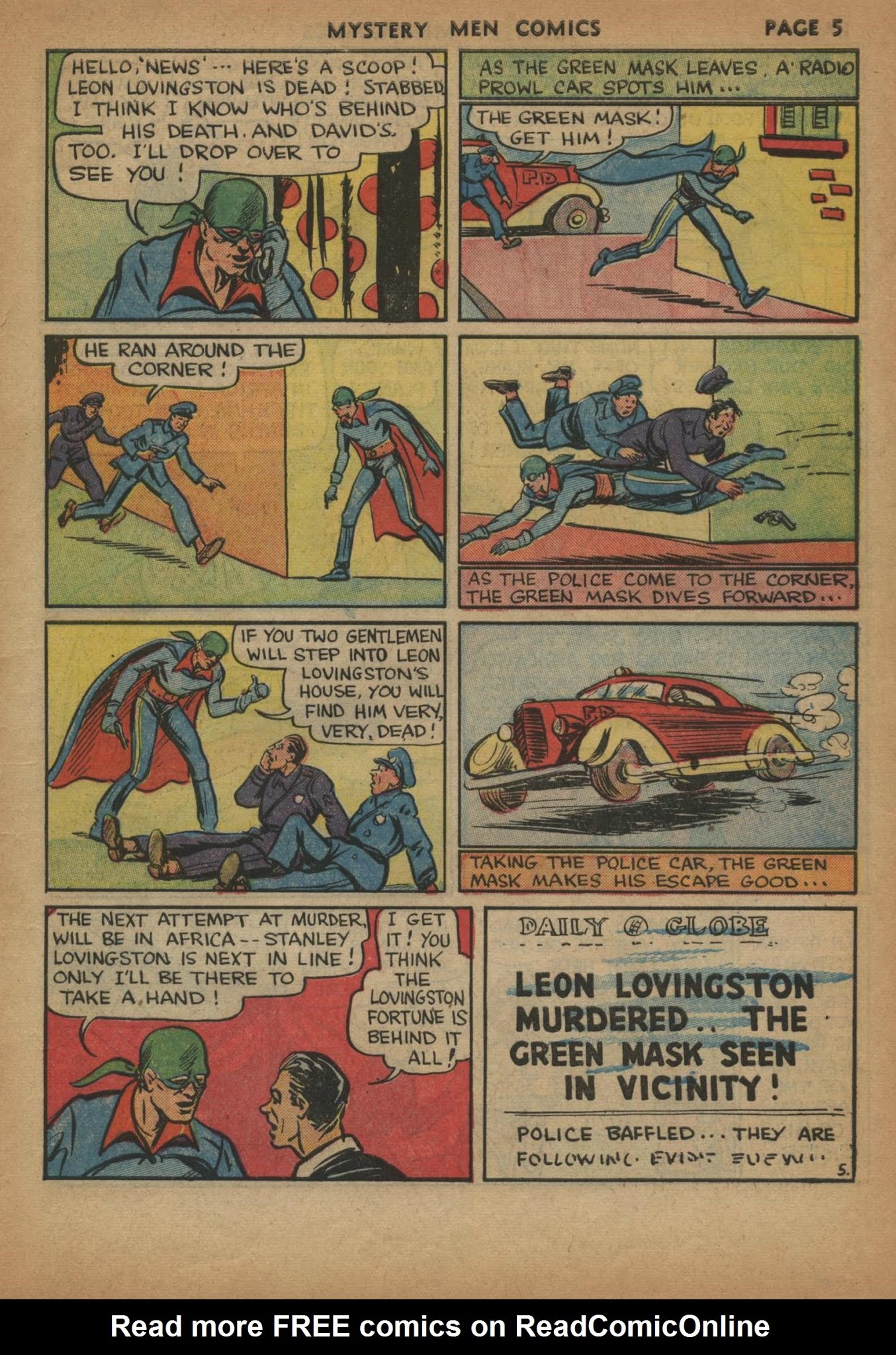 Read online Mystery Men Comics comic -  Issue #5 - 7