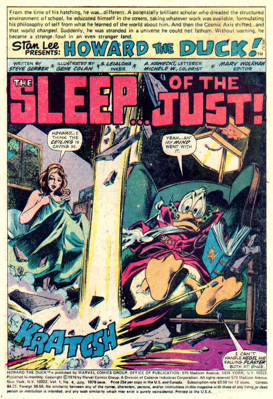 Read online Howard the Duck (1976) comic -  Issue #4 - 2