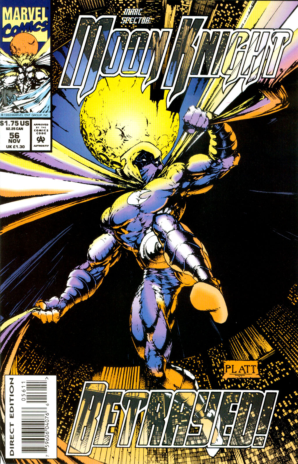 Read online Marc Spector: Moon Knight comic -  Issue #56 - 1