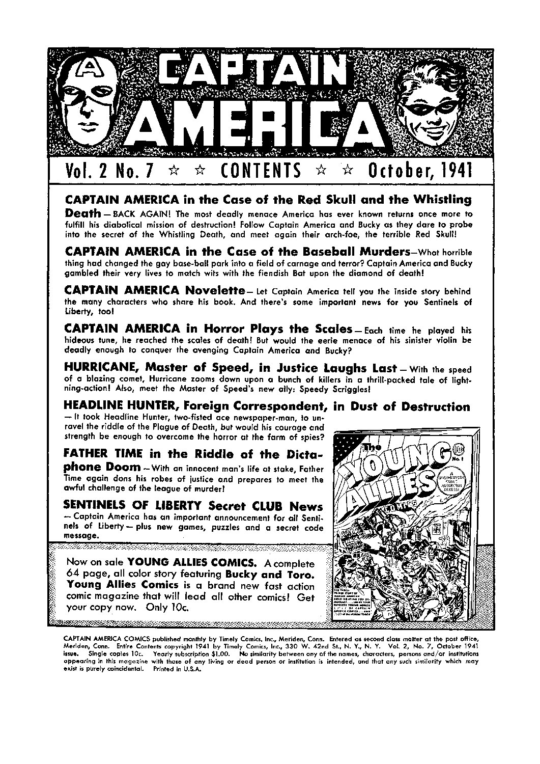 Read online Captain America Comics comic -  Issue #7 - 2