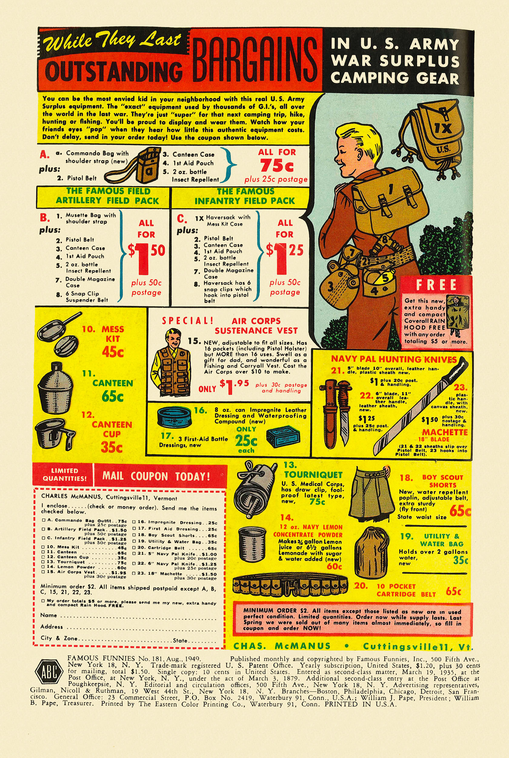 Read online Famous Funnies comic -  Issue #181 - 2