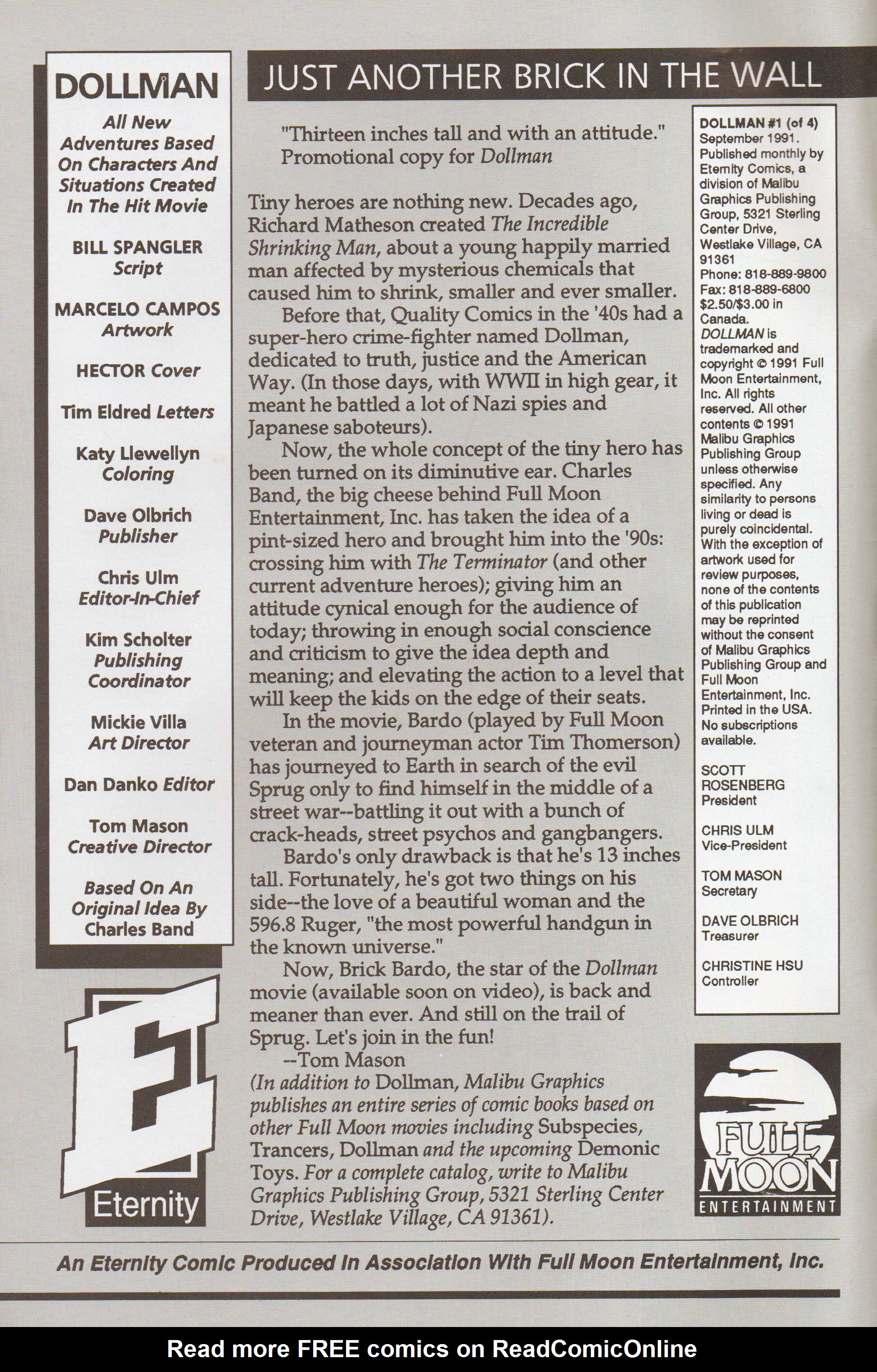 Read online Dollman comic -  Issue #1 - 2