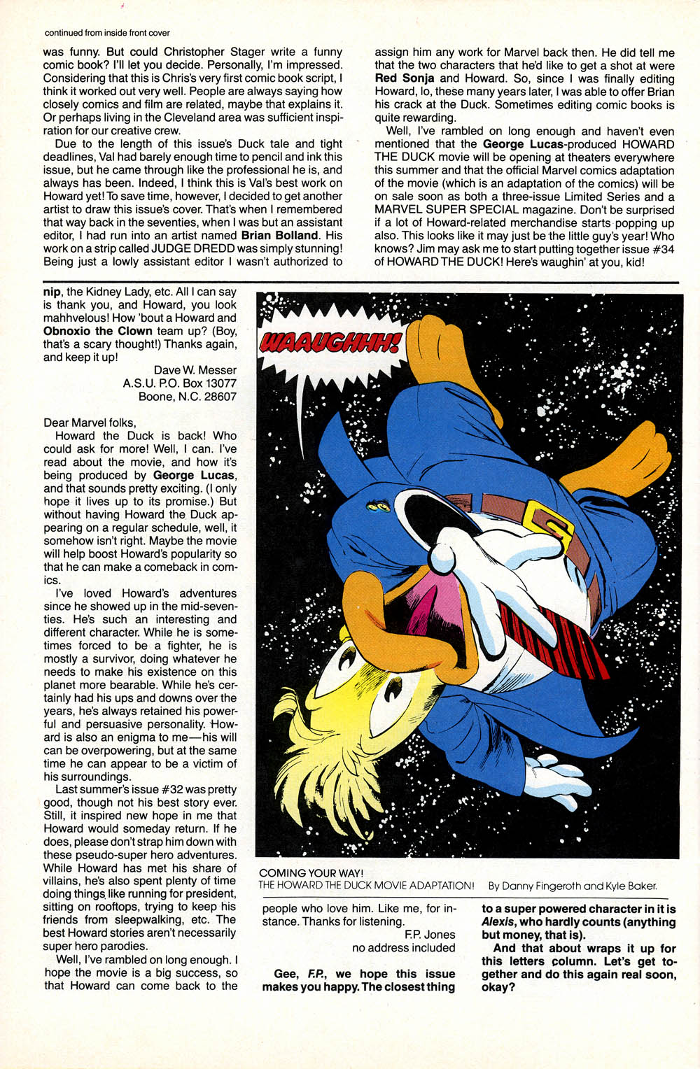 Read online Howard the Duck (1976) comic -  Issue #33 - 34