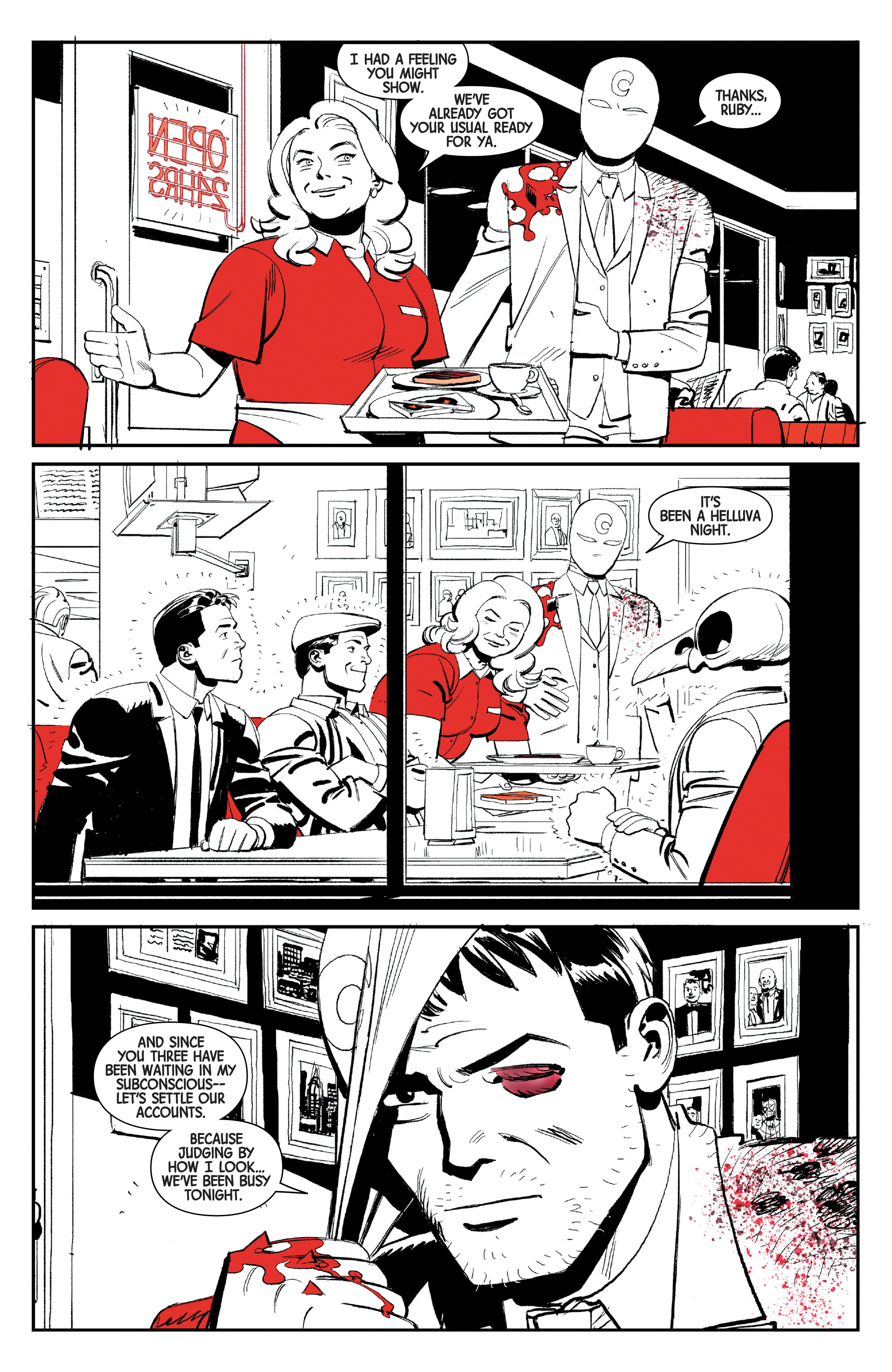 Read online Moon Knight: Black, White & Blood comic -  Issue #2 - 14