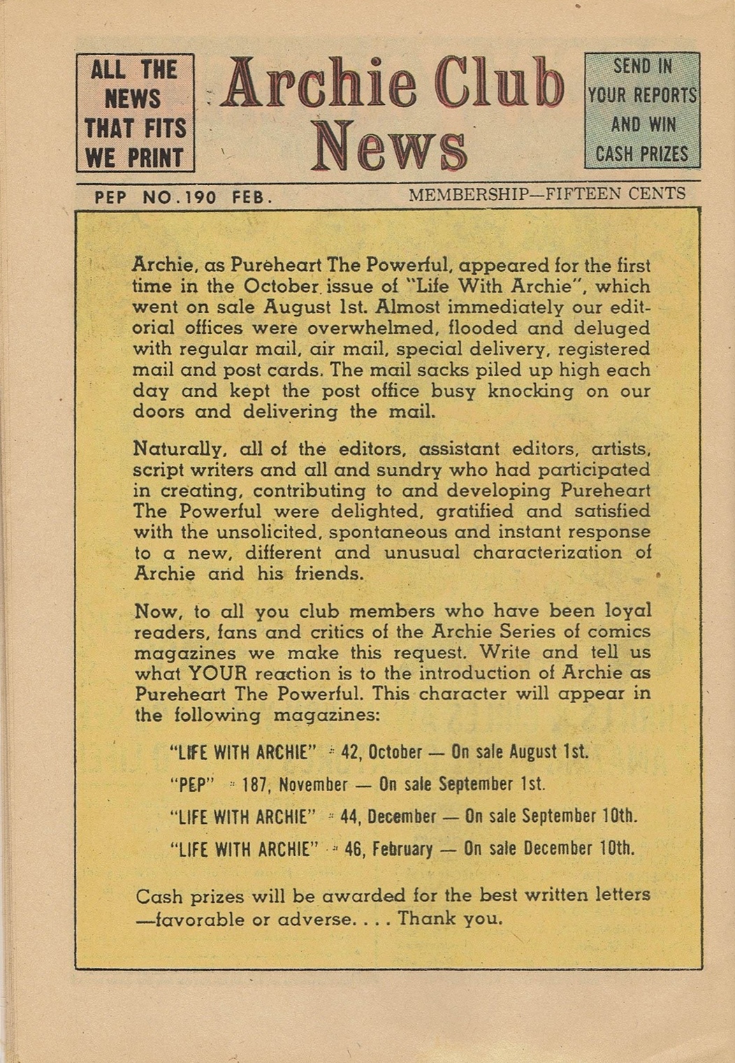 Read online Pep Comics comic -  Issue #190 - 26