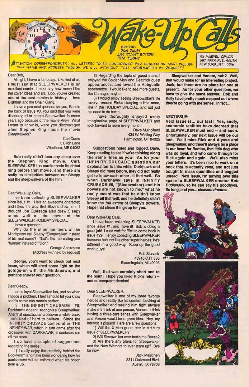 Read online Sleepwalker comic -  Issue #32 - 24