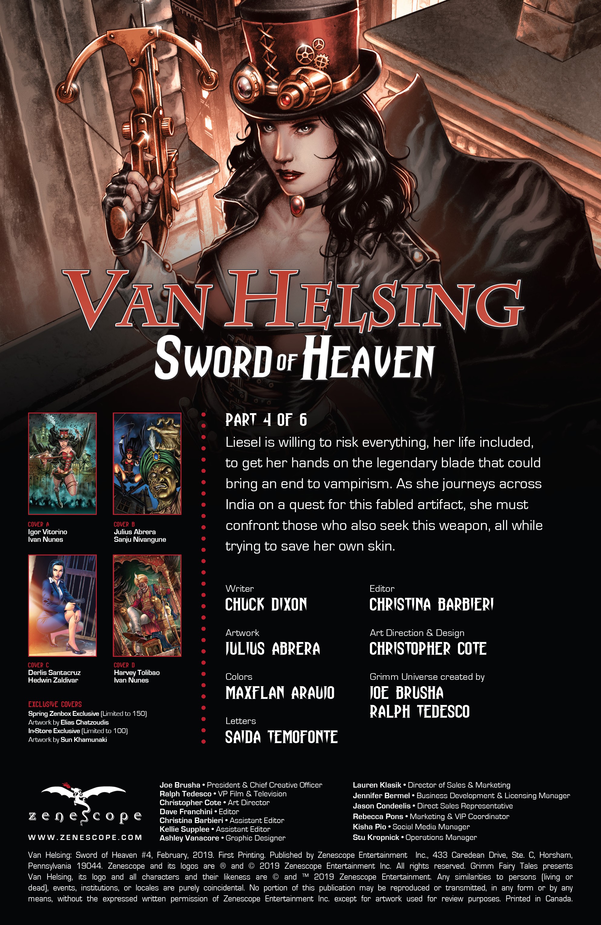 Read online Van Helsing: Sword of Heaven comic -  Issue #4 - 2