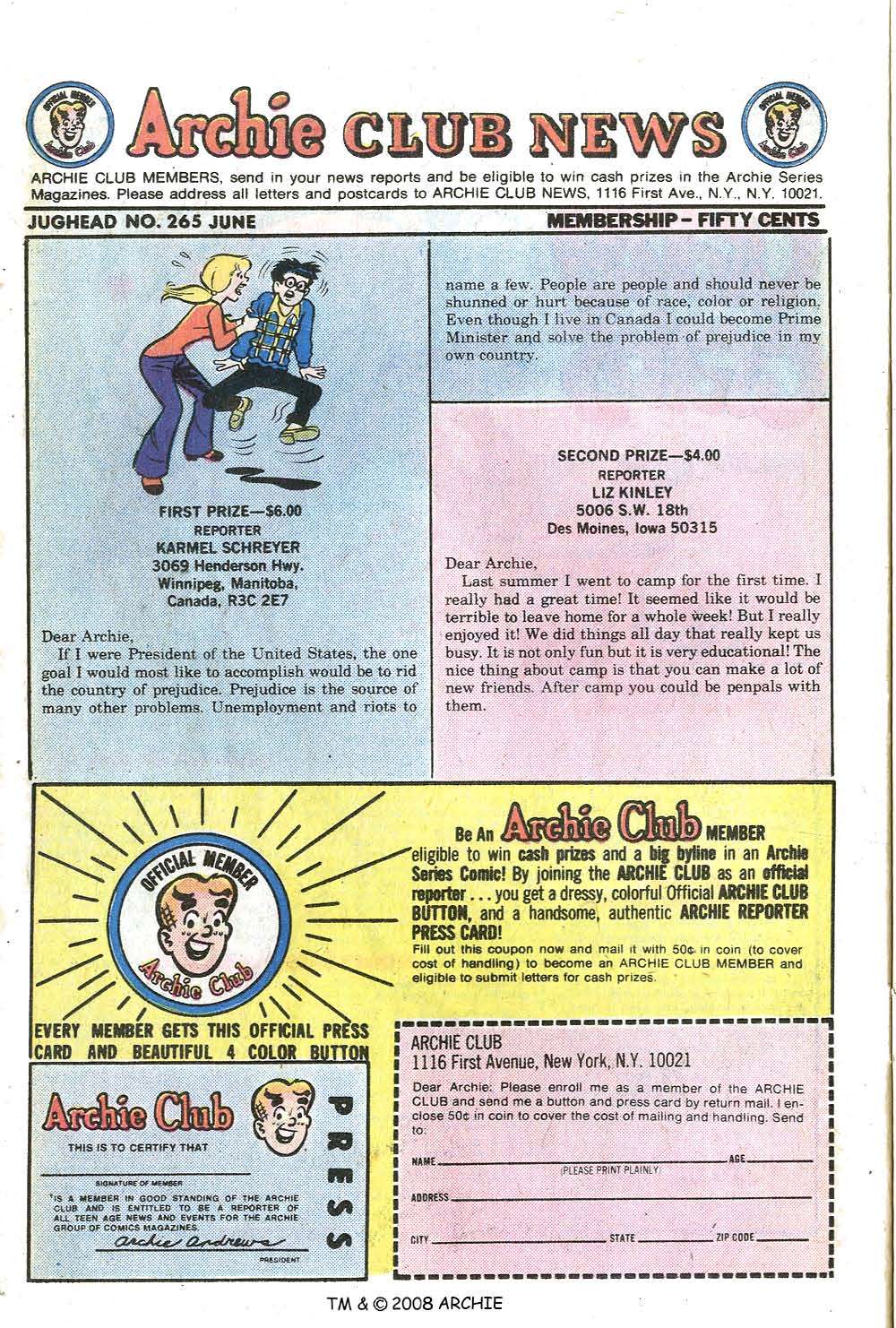 Read online Jughead (1965) comic -  Issue #265 - 26