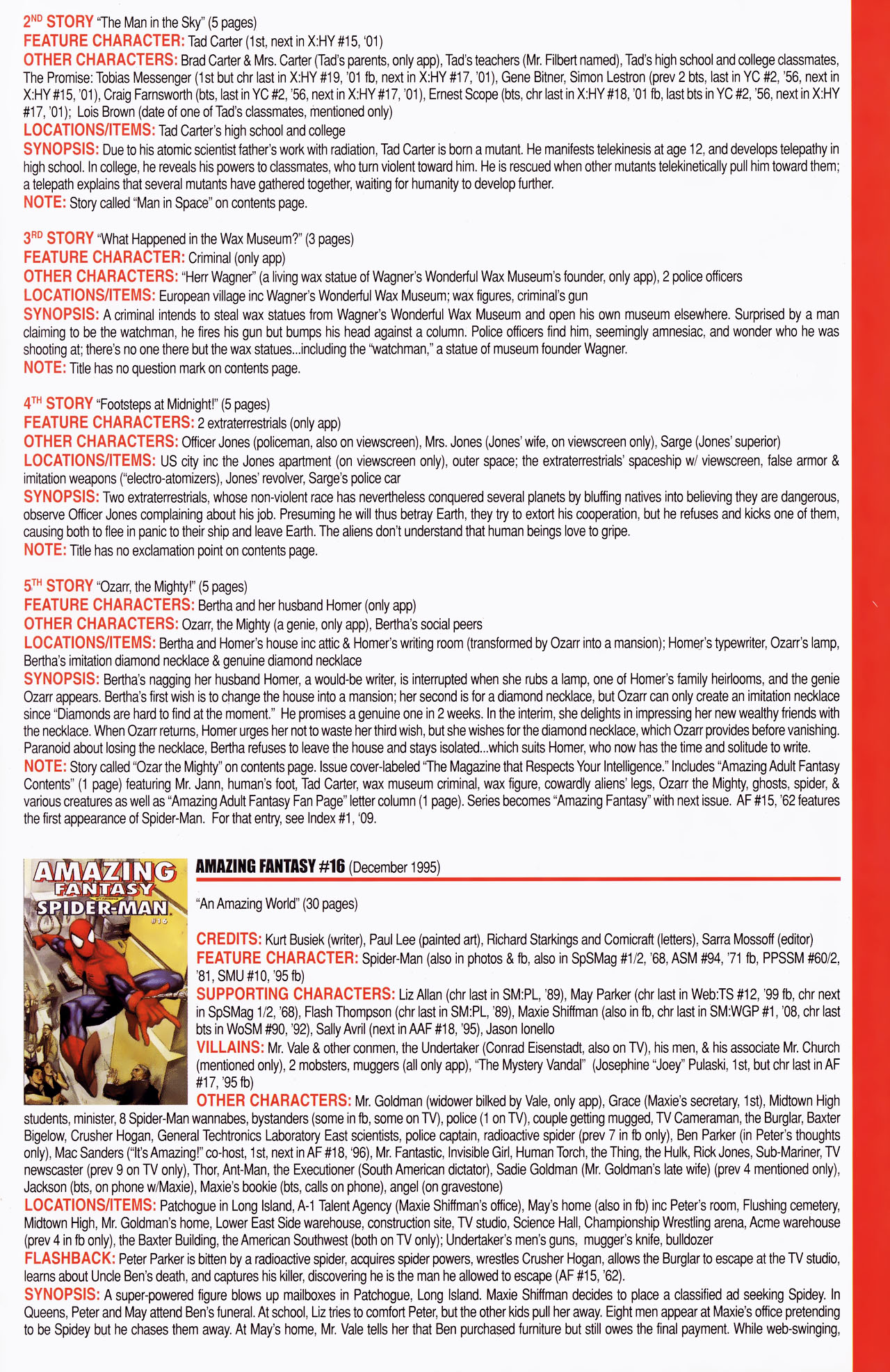 Read online Official Index to the Marvel Universe comic -  Issue #14 - 29