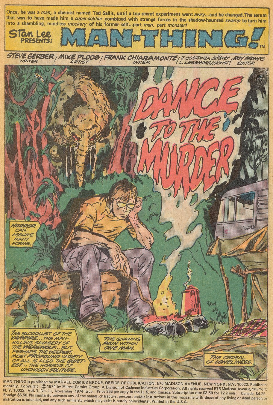 Read online Man-Thing (1974) comic -  Issue #11 - 2