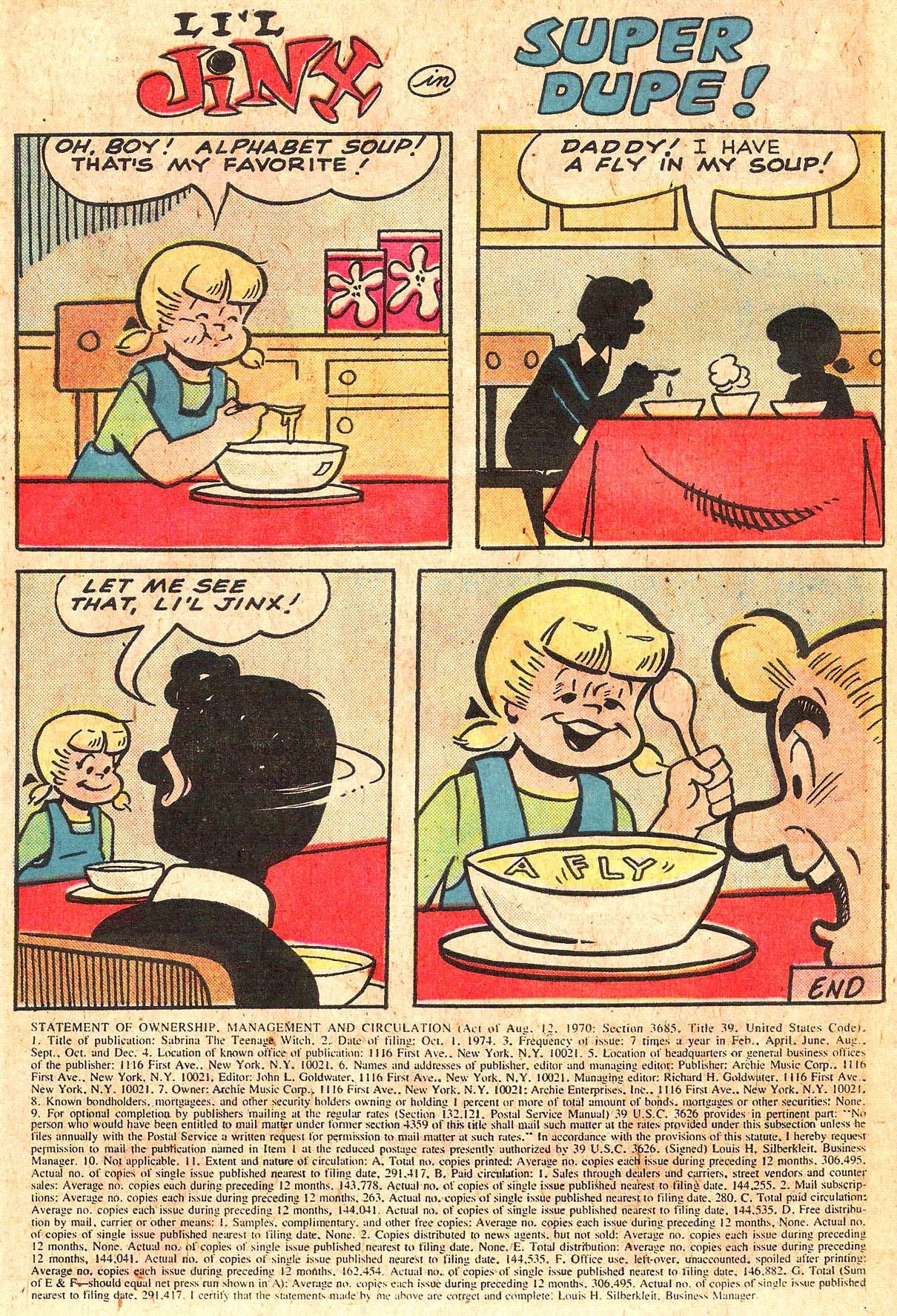 Read online Sabrina The Teenage Witch (1971) comic -  Issue #25 - 10