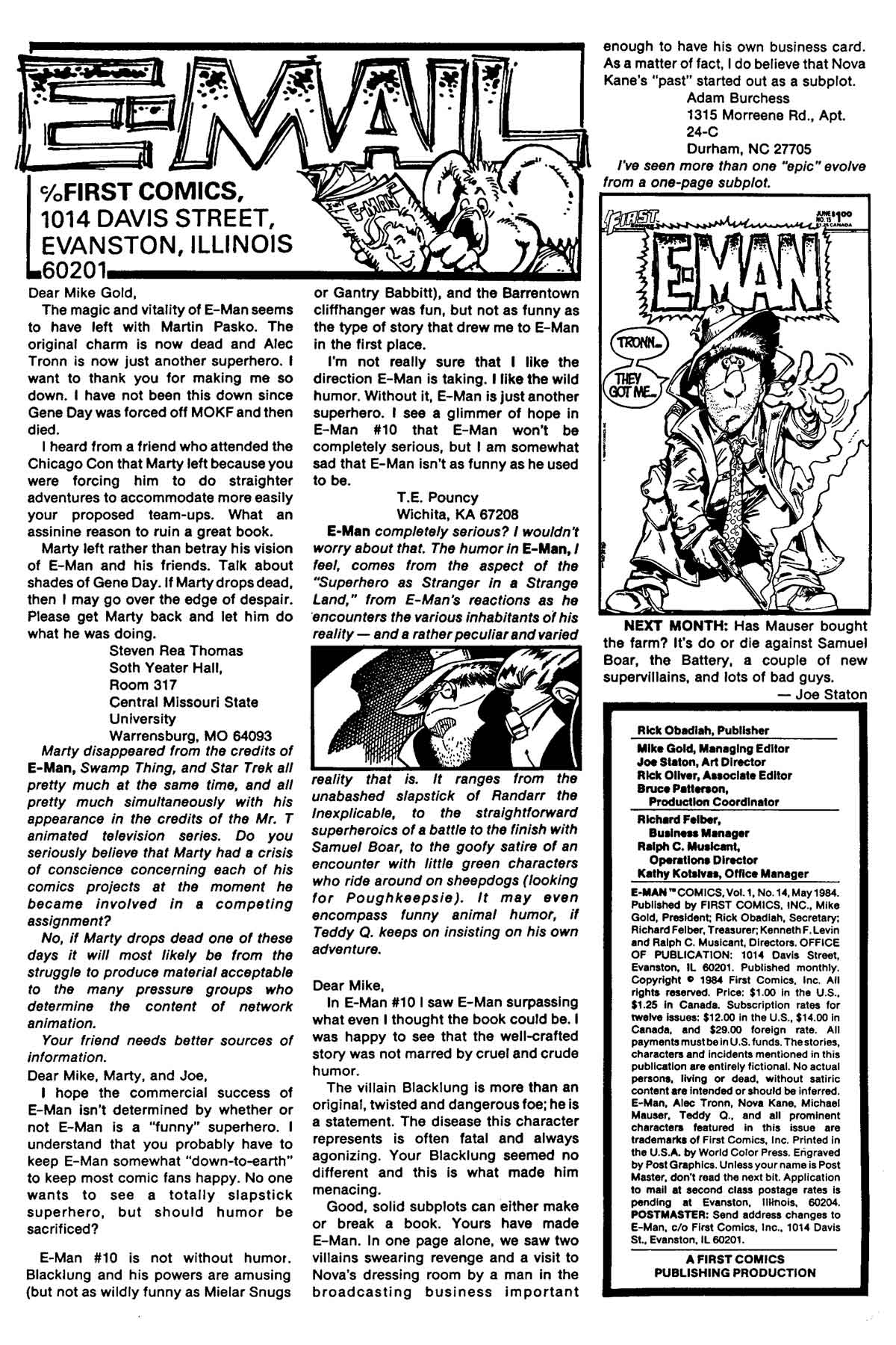 Read online E-Man (1983) comic -  Issue #14 - 2