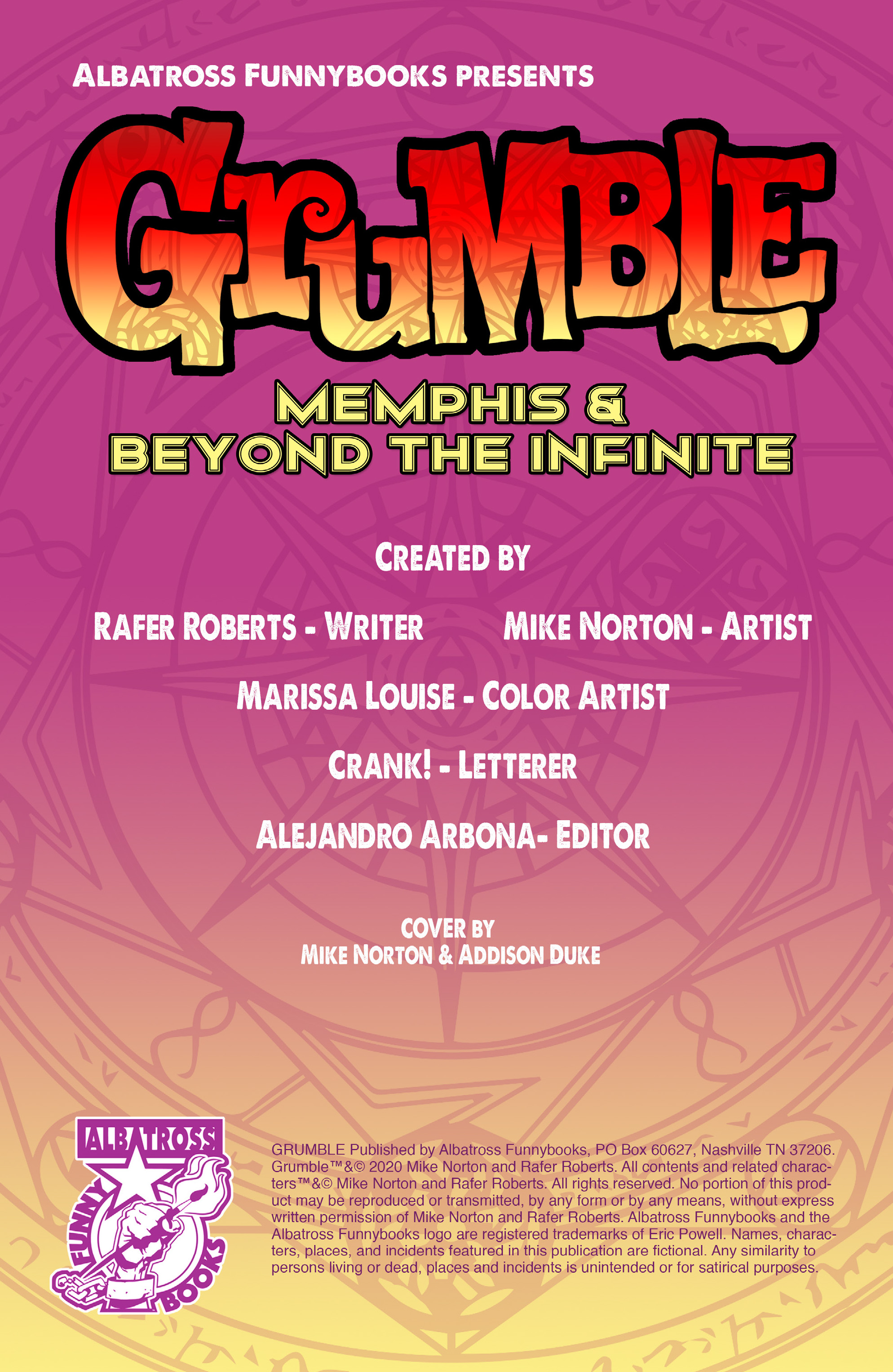 Read online Grumble: Memphis and Beyond the Infinite! comic -  Issue #2 - 2