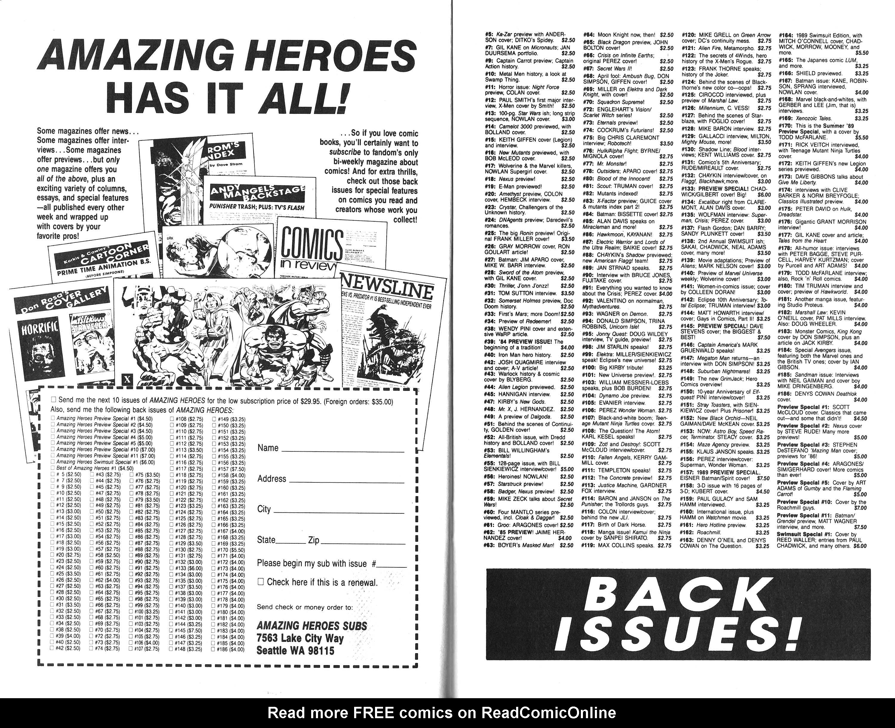 Read online Amazing Heroes comic -  Issue #186 - 16