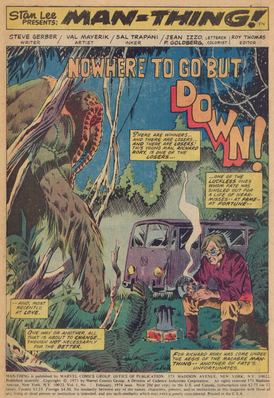 Read online Man-Thing (1974) comic -  Issue #2 - 2