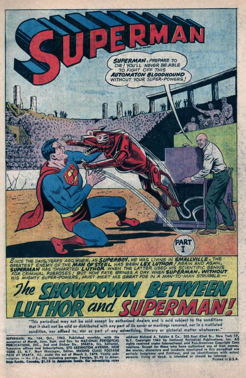 Read online Superman (1939) comic -  Issue #164 - 3
