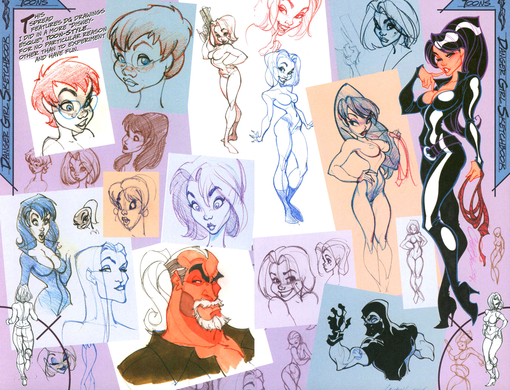 Read online J. Scott Campbell's Danger Girl Sketchbook comic -  Issue # Full - 15