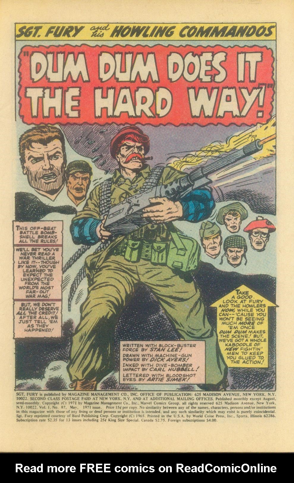 Read online Sgt. Fury comic -  Issue #87 - 3