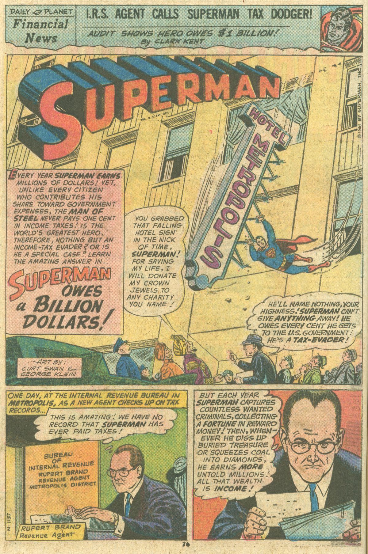 Read online Superman (1939) comic -  Issue #284 - 76