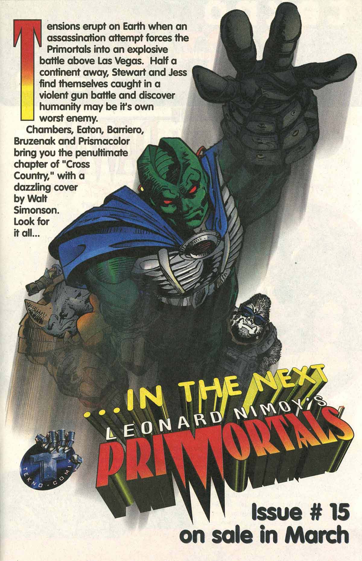 Read online Leonard Nimoy's Primortals (1995) comic -  Issue #14 - 31