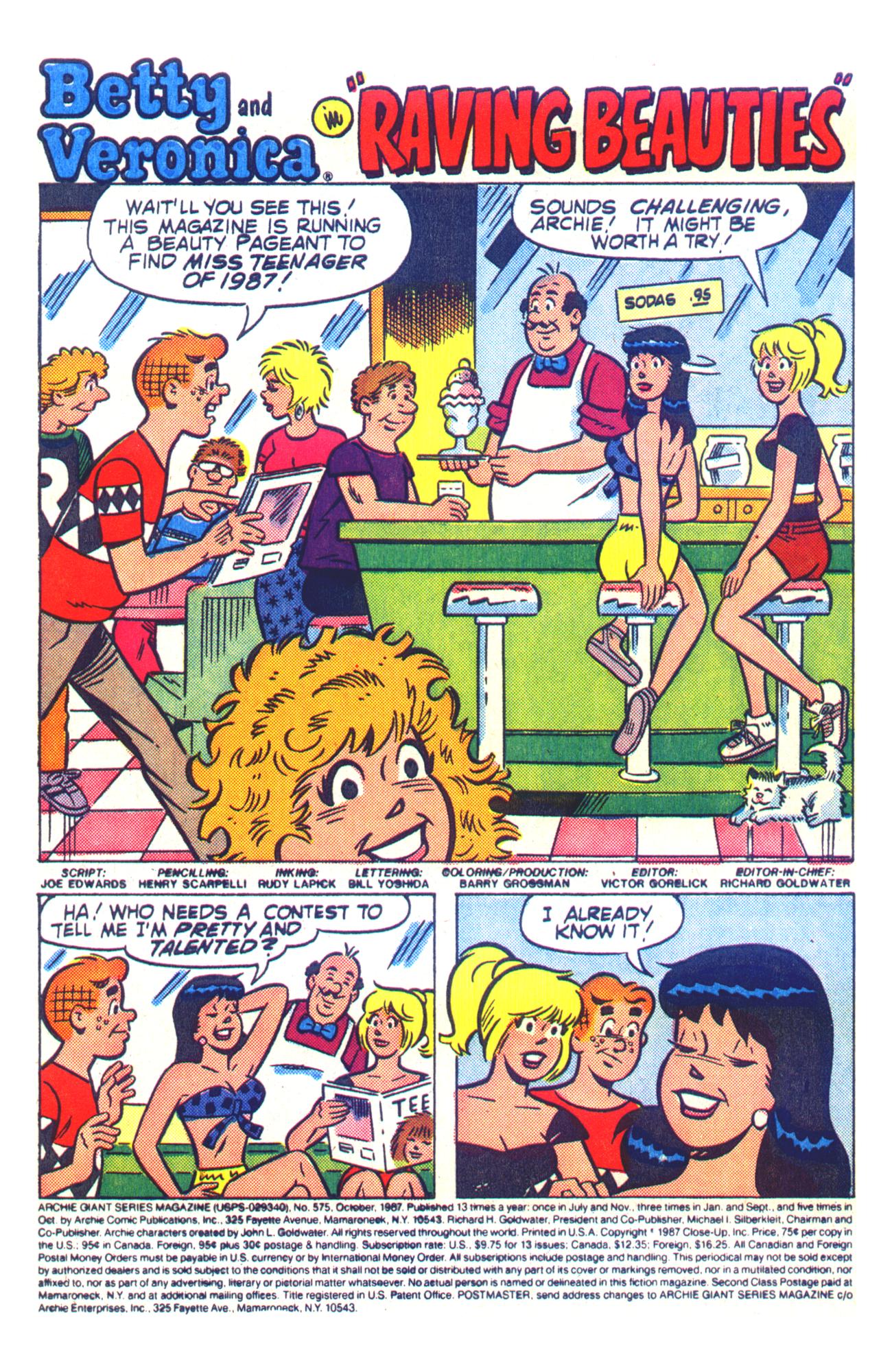 Read online Archie Giant Series Magazine comic -  Issue #575 - 3