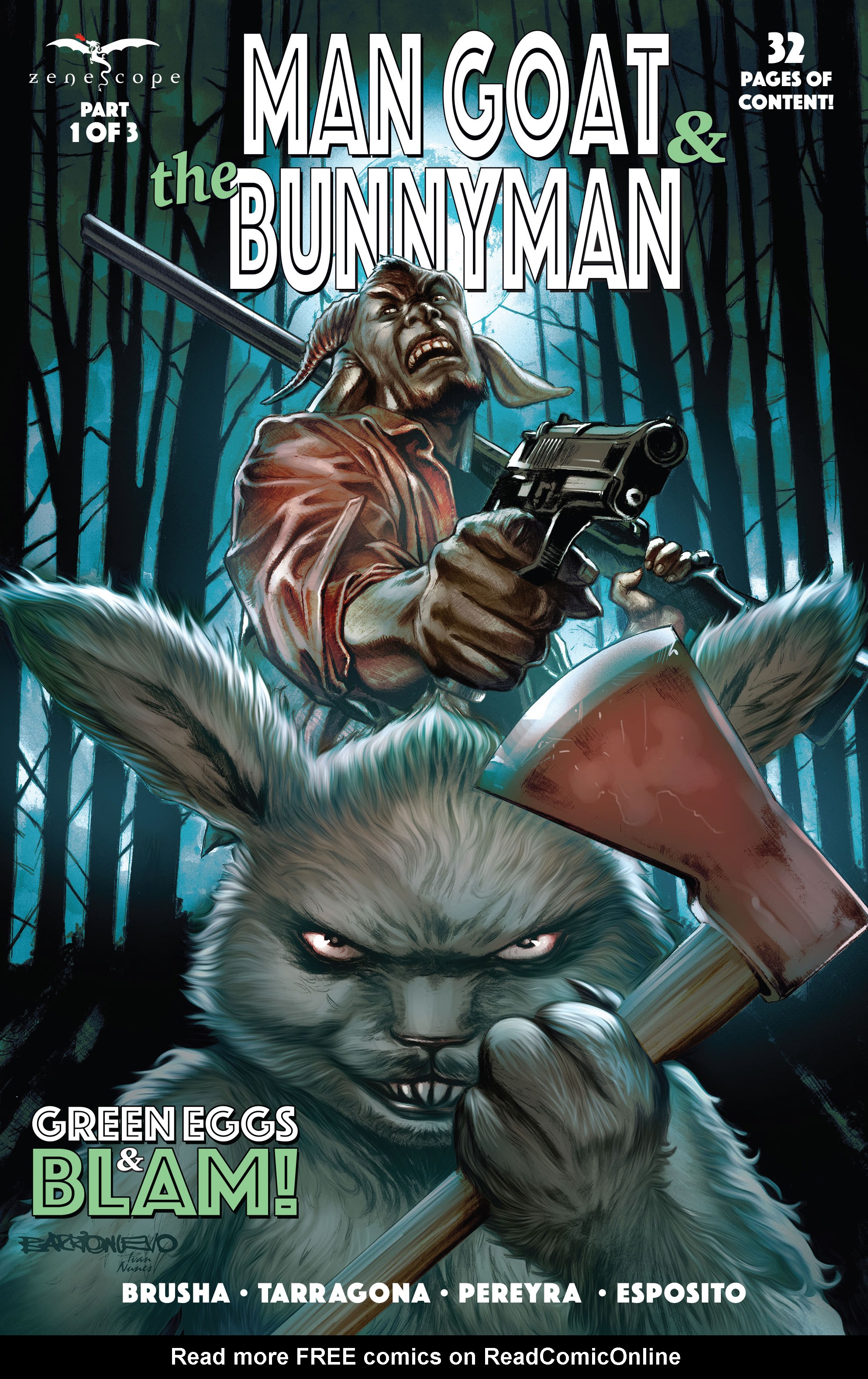 Read online Man Goat & the Bunnyman: Green Eggs & Blam comic -  Issue #1 - 1