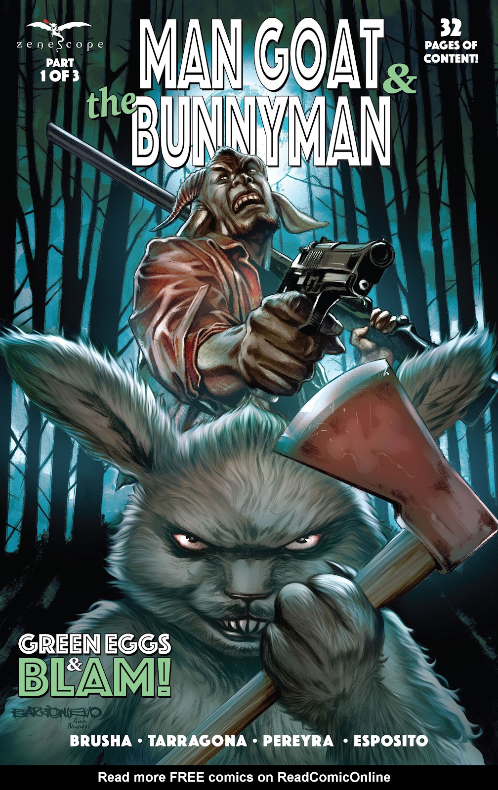 Man Goat & the Bunnyman: Green Eggs & Blam issue 1 - Page 1