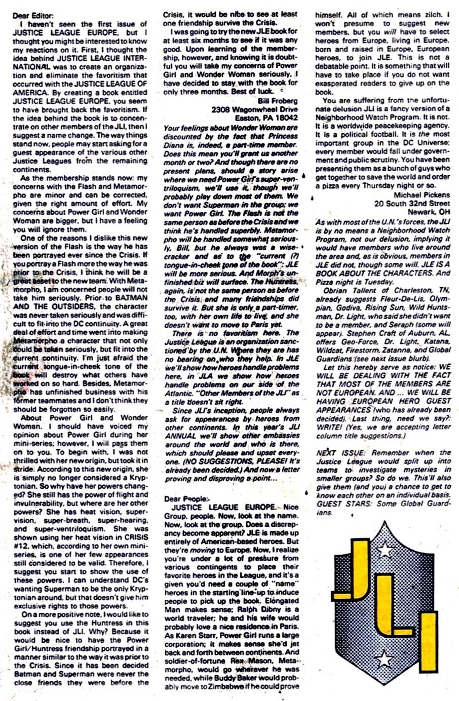 Read online Justice League Europe comic -  Issue #1 - 25