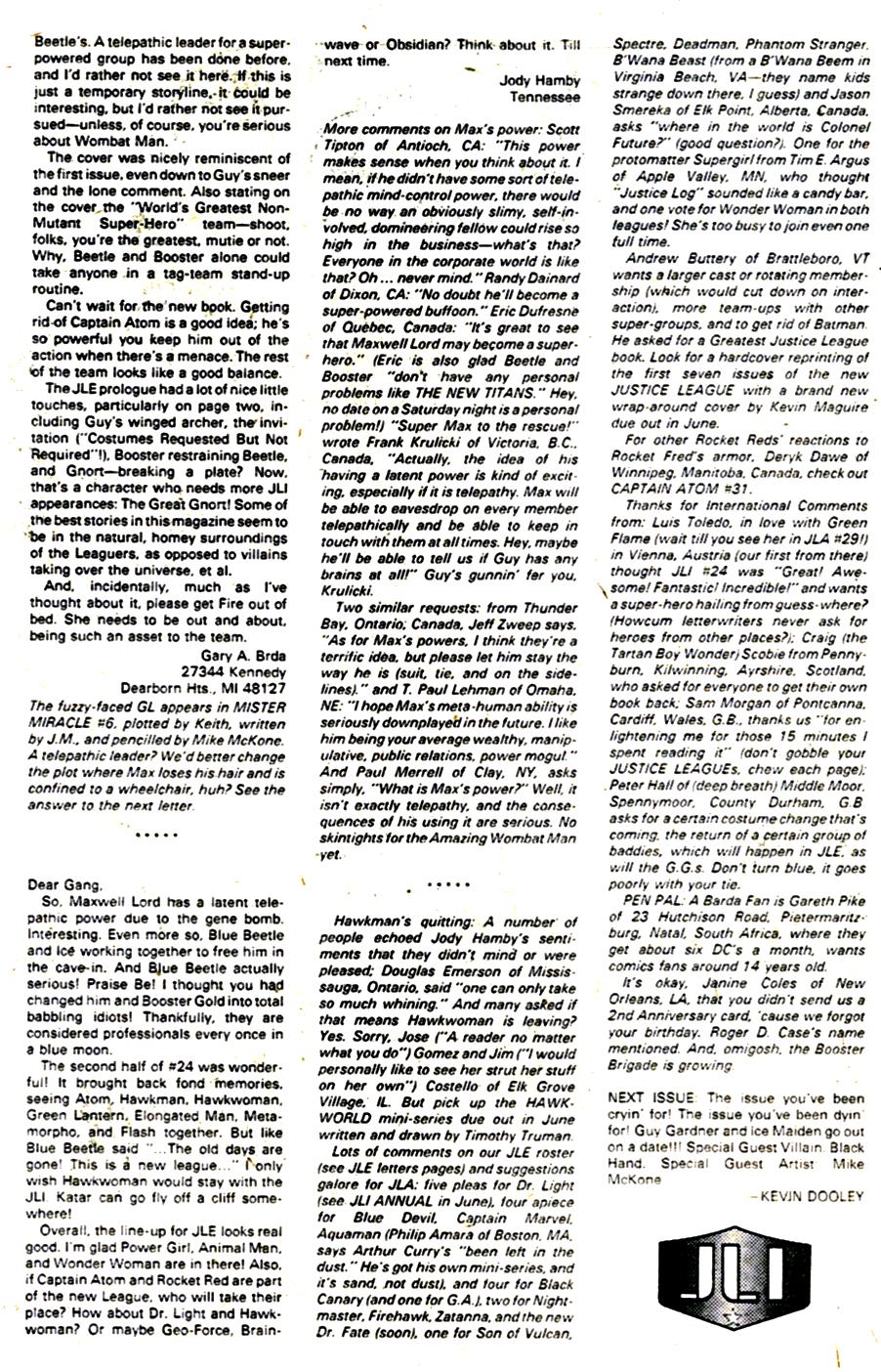 Read online Justice League America comic -  Issue #27 - 25