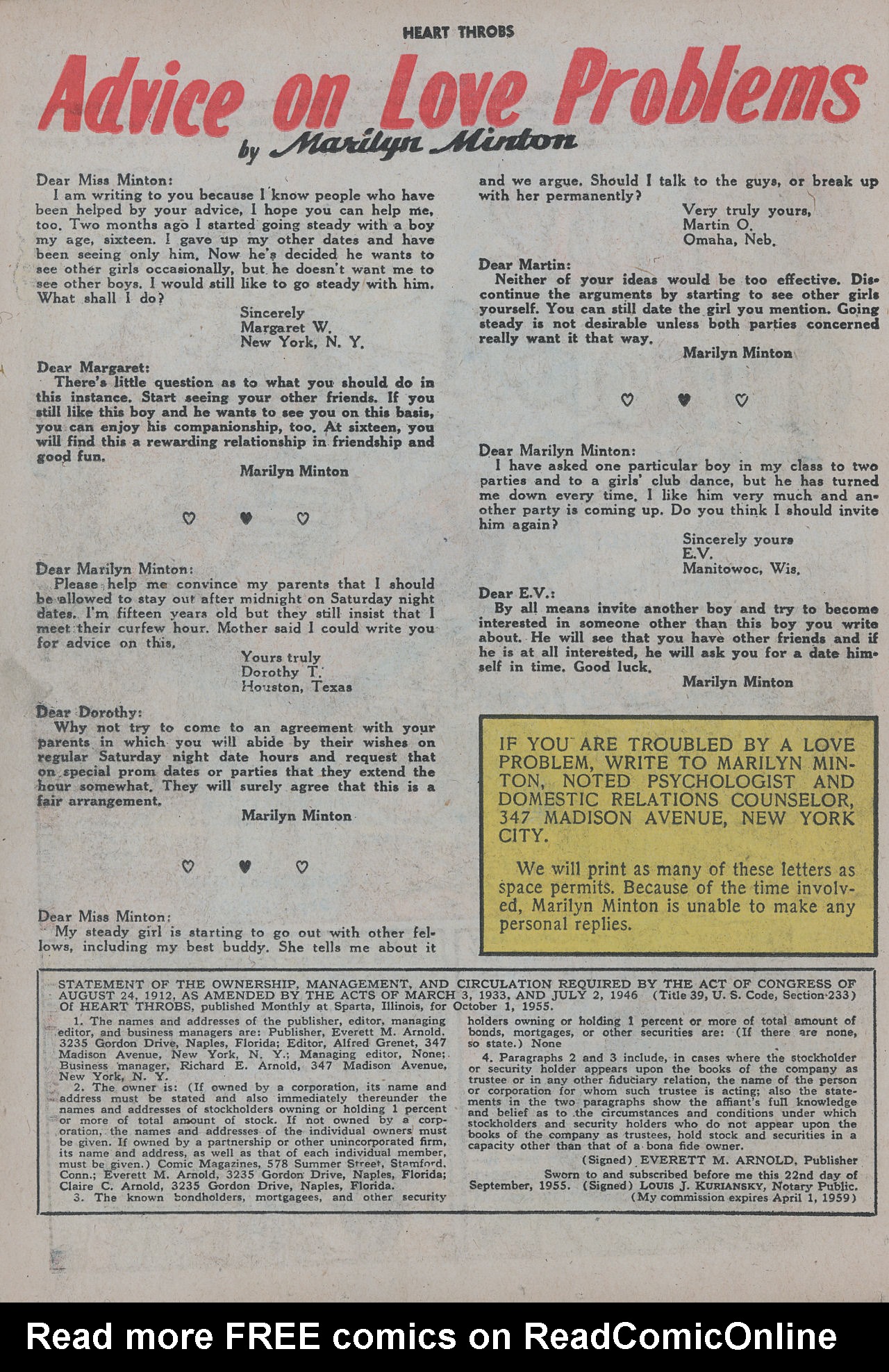 Read online Heart Throbs comic -  Issue #42 - 26