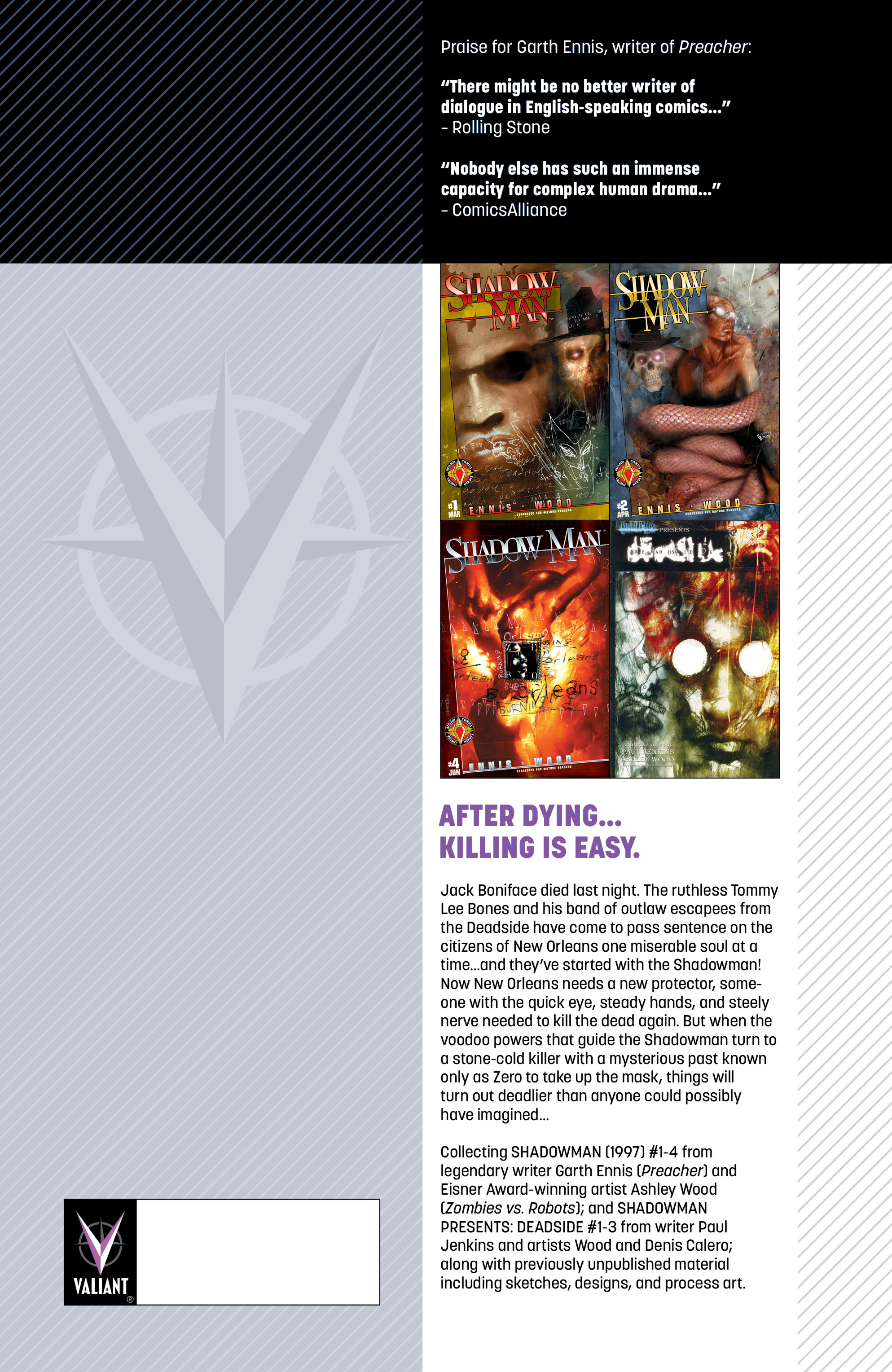 Read online Shadowman by Garth Ennis & Ashley Wood comic -  Issue # TPB - 193