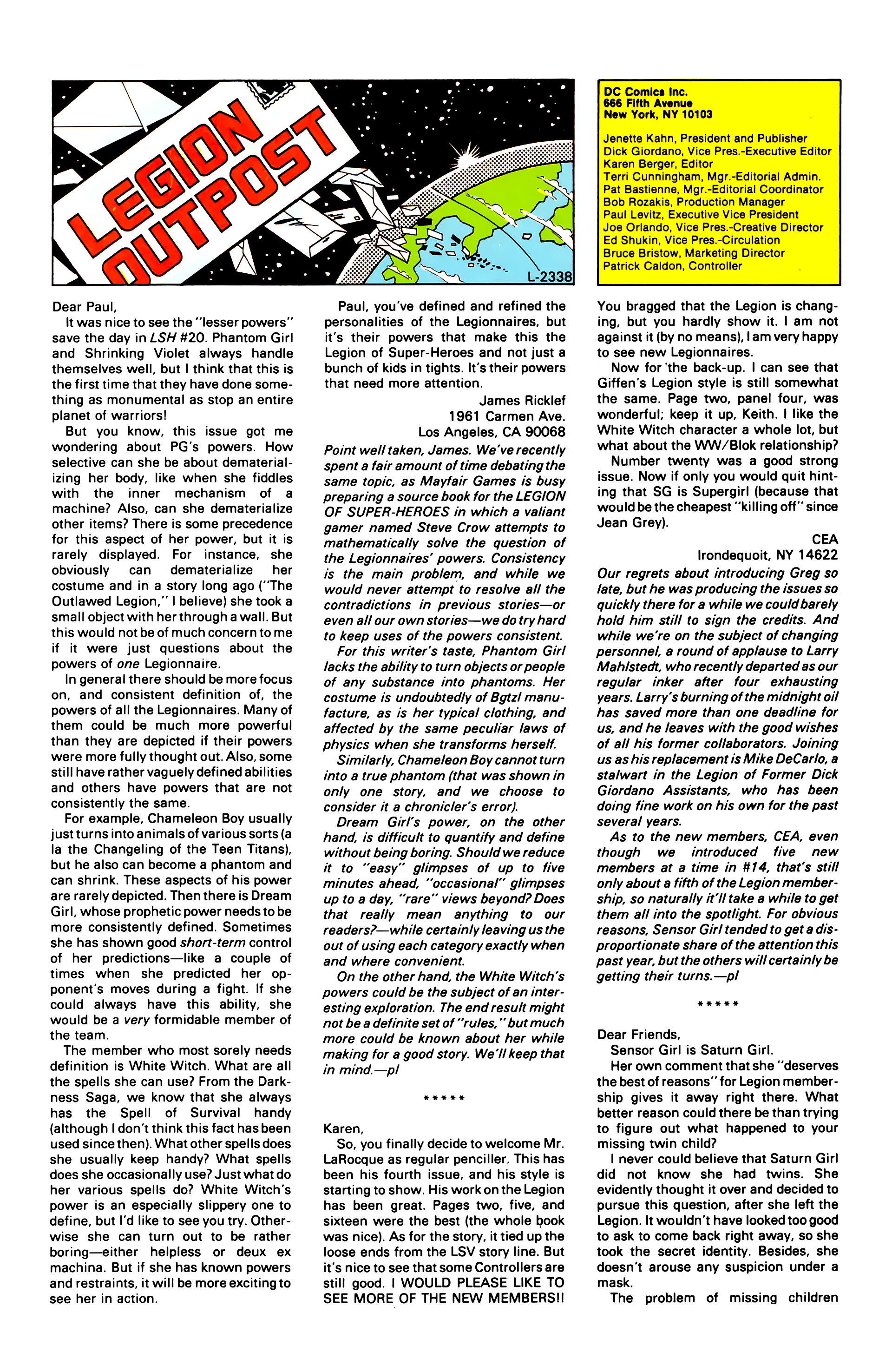 Read online Legion of Super-Heroes (1984) comic -  Issue #25 - 31