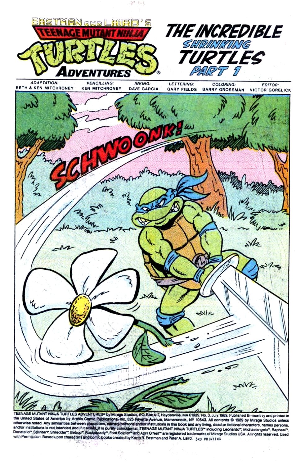 Read online Teenage Mutant Ninja Turtles Adventures (1989) comic -  Issue #3 - 2