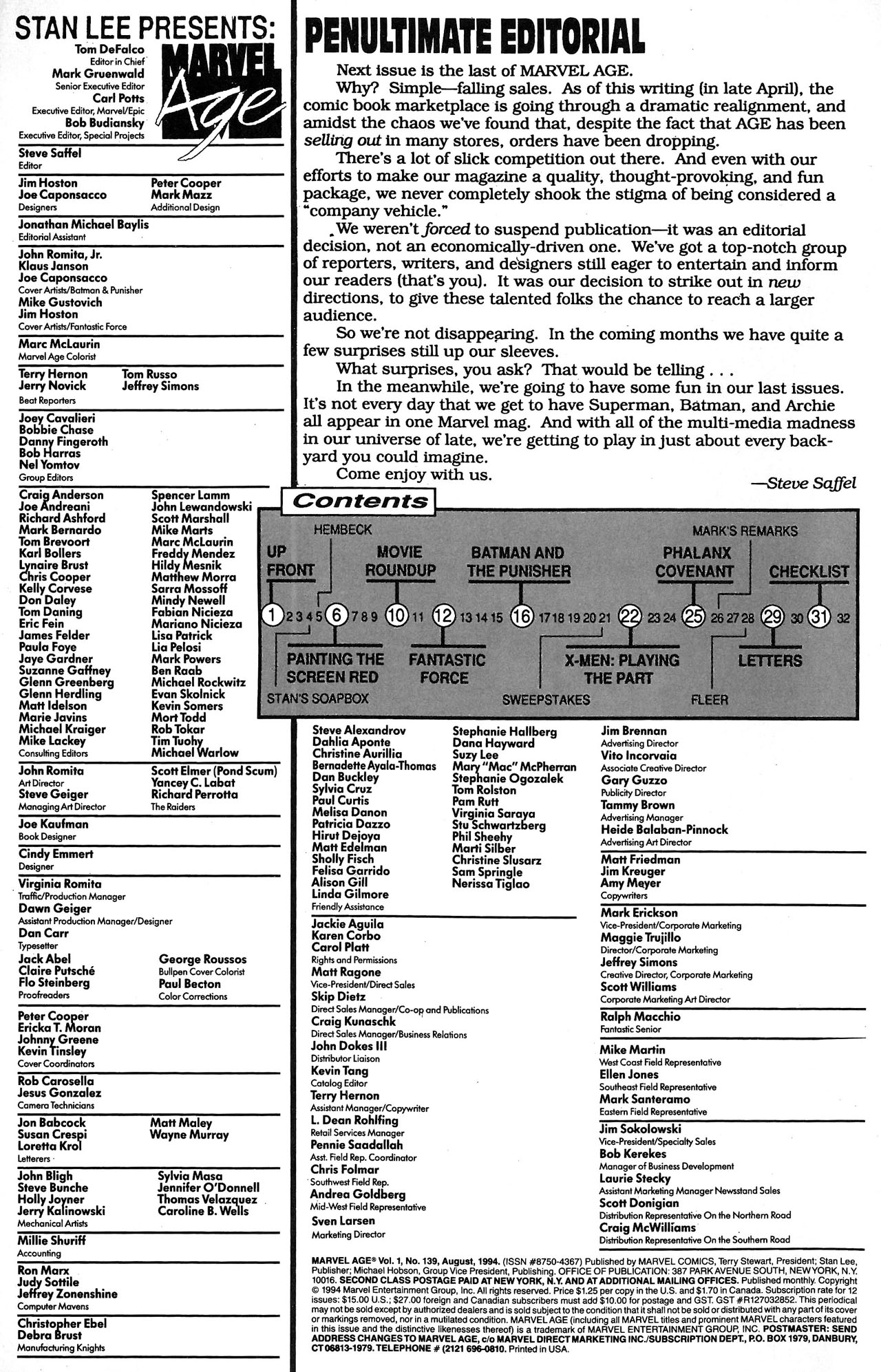 Read online Marvel Age comic -  Issue #139 - 2