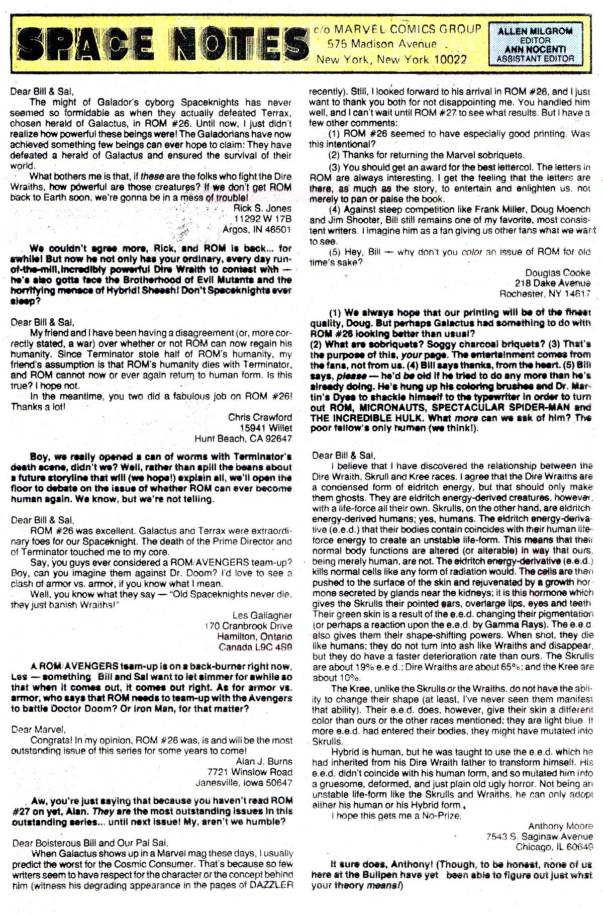 Read online ROM (1979) comic -  Issue #31 - 25
