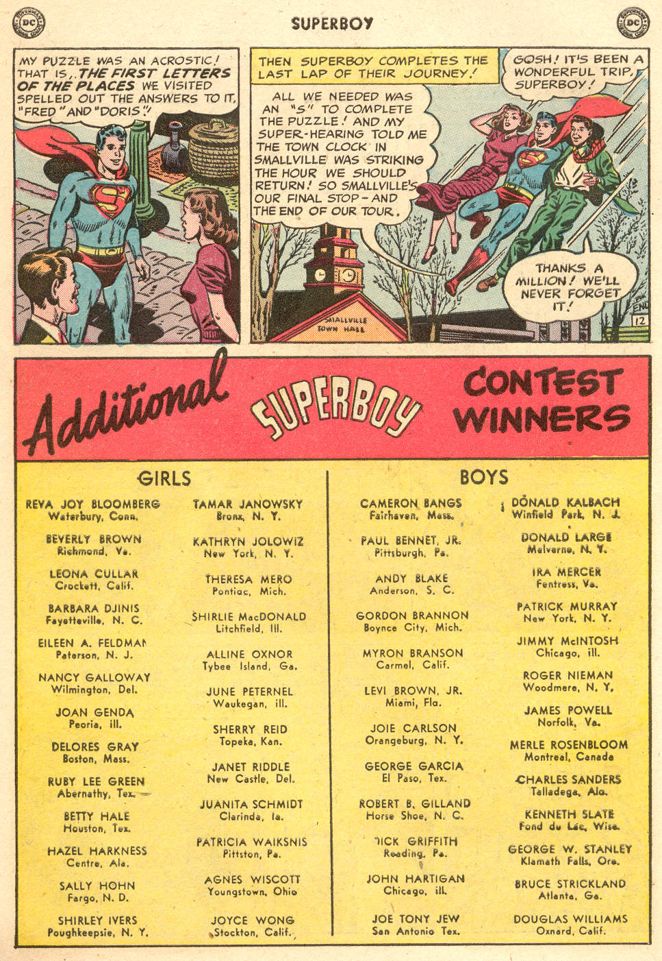 Read online Superboy (1949) comic -  Issue #7 - 13