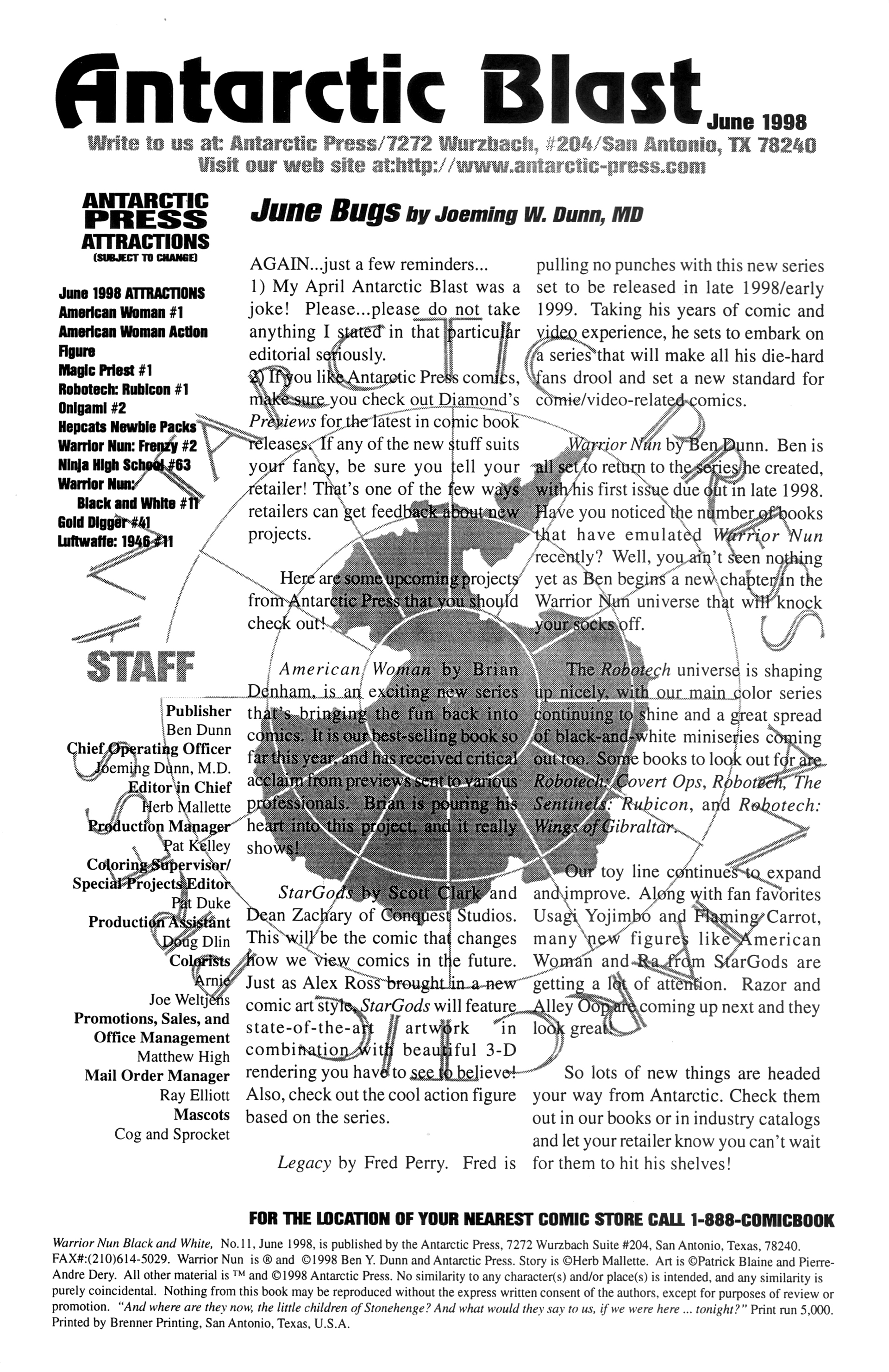 Read online Warrior Nun: Black & White comic -  Issue #11 - 2